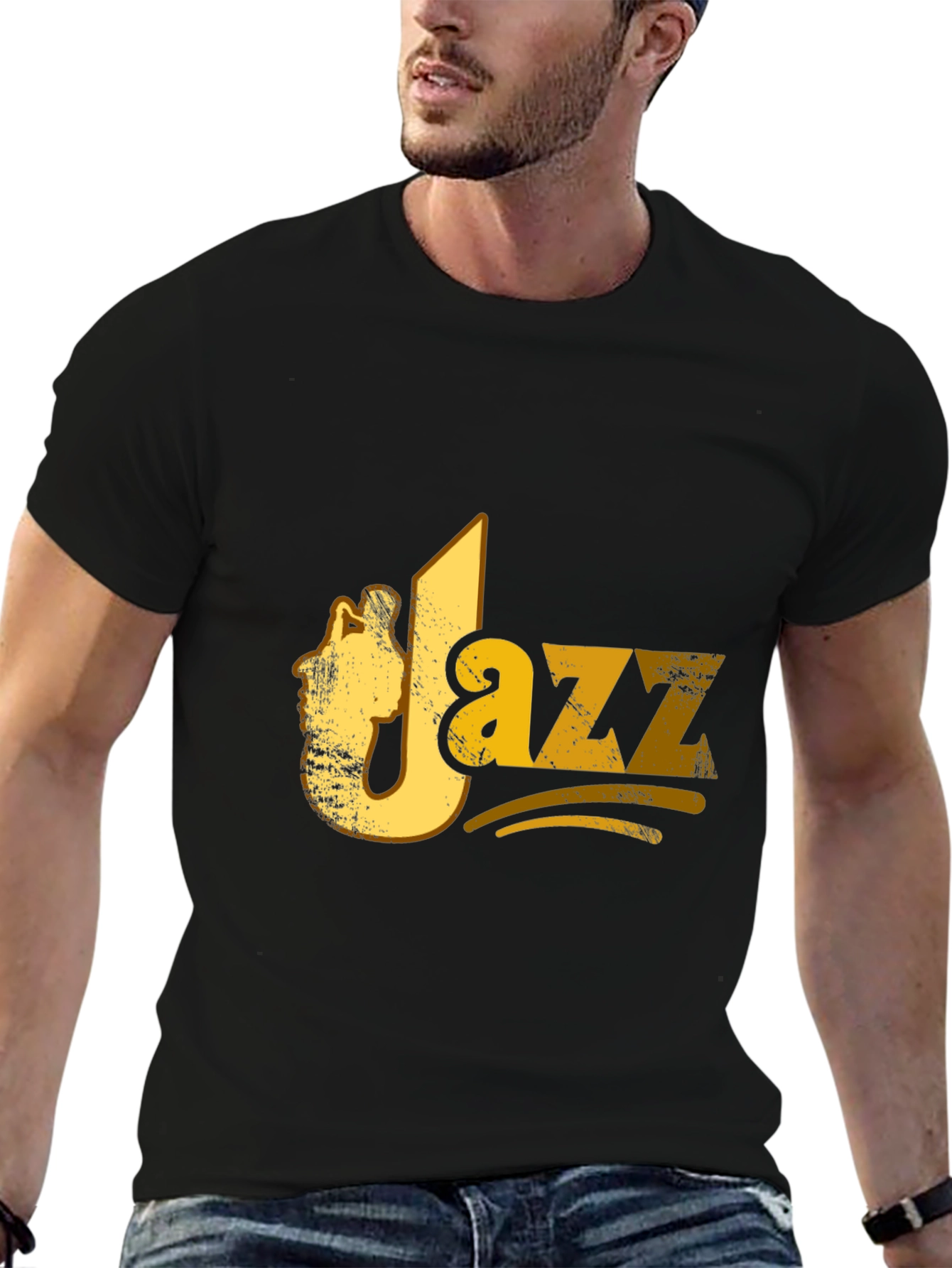 JAZZ Graphic Print Black T-shirt