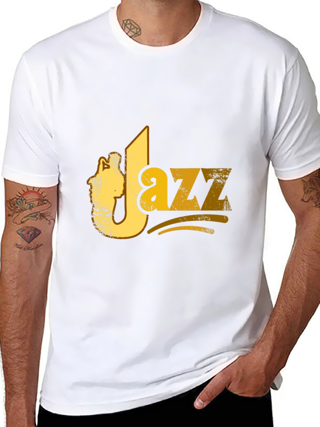 JAZZ Graphic Print Black T-shirt