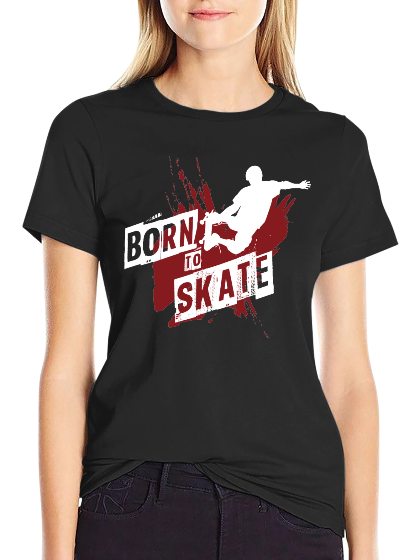 Born to Skate Graphic T-Shirt - Black