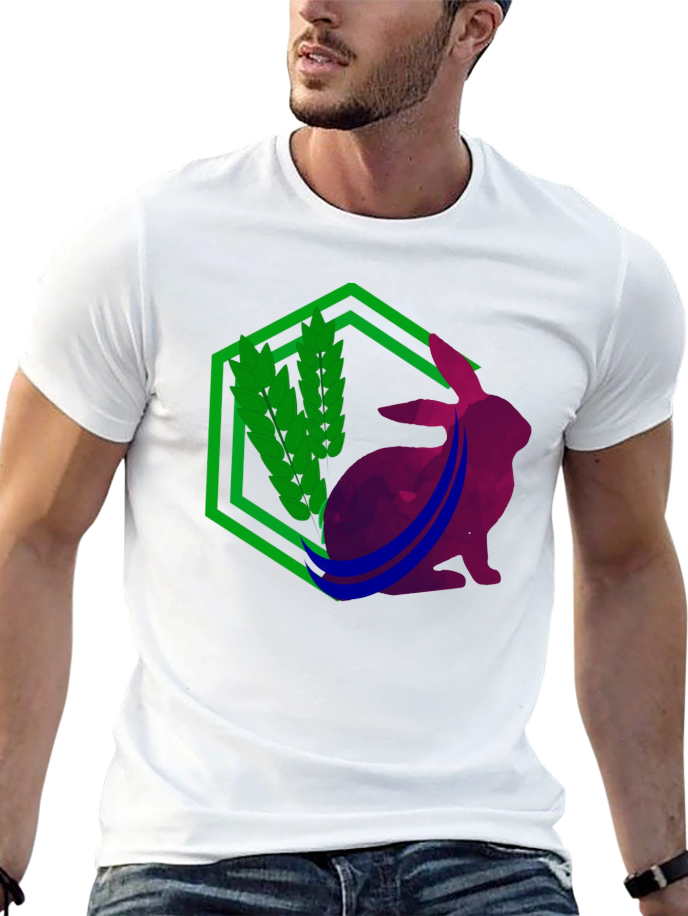 Hexagon Rabbit Graphic Tee