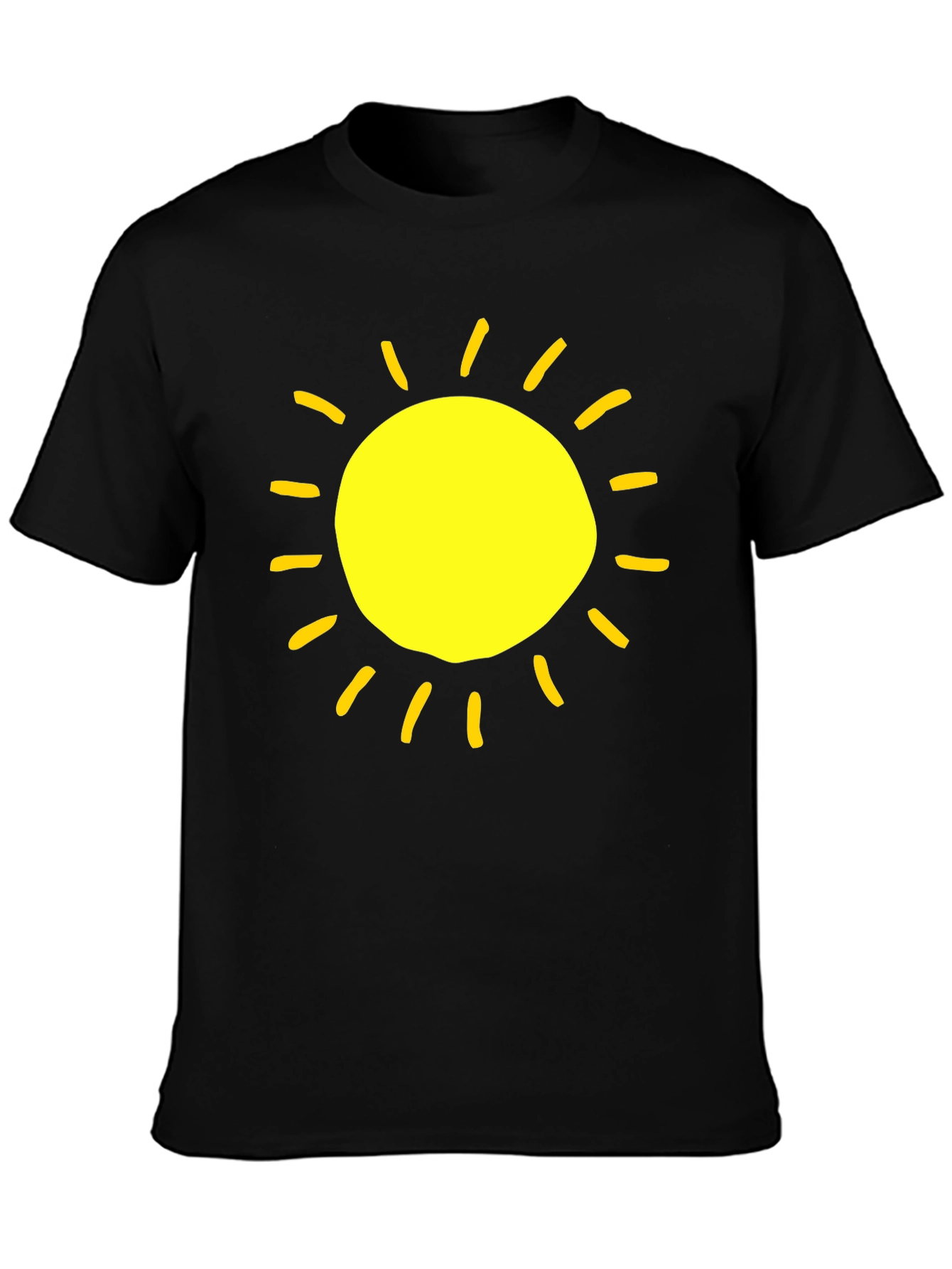 Bright Sun Graphic T-Shirt - Casual Black Tee