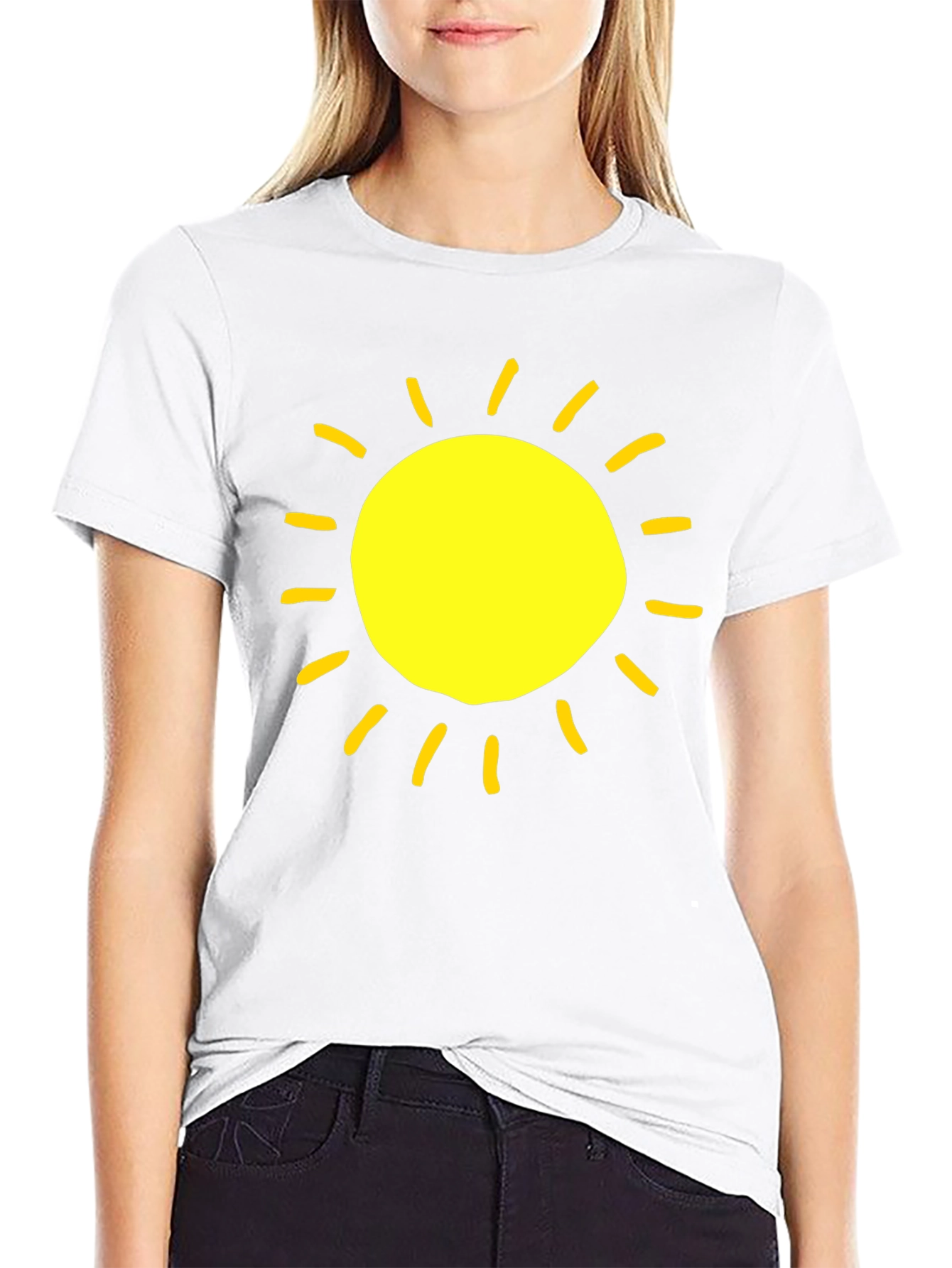 Bright Sun Graphic T-Shirt - Casual Black Tee