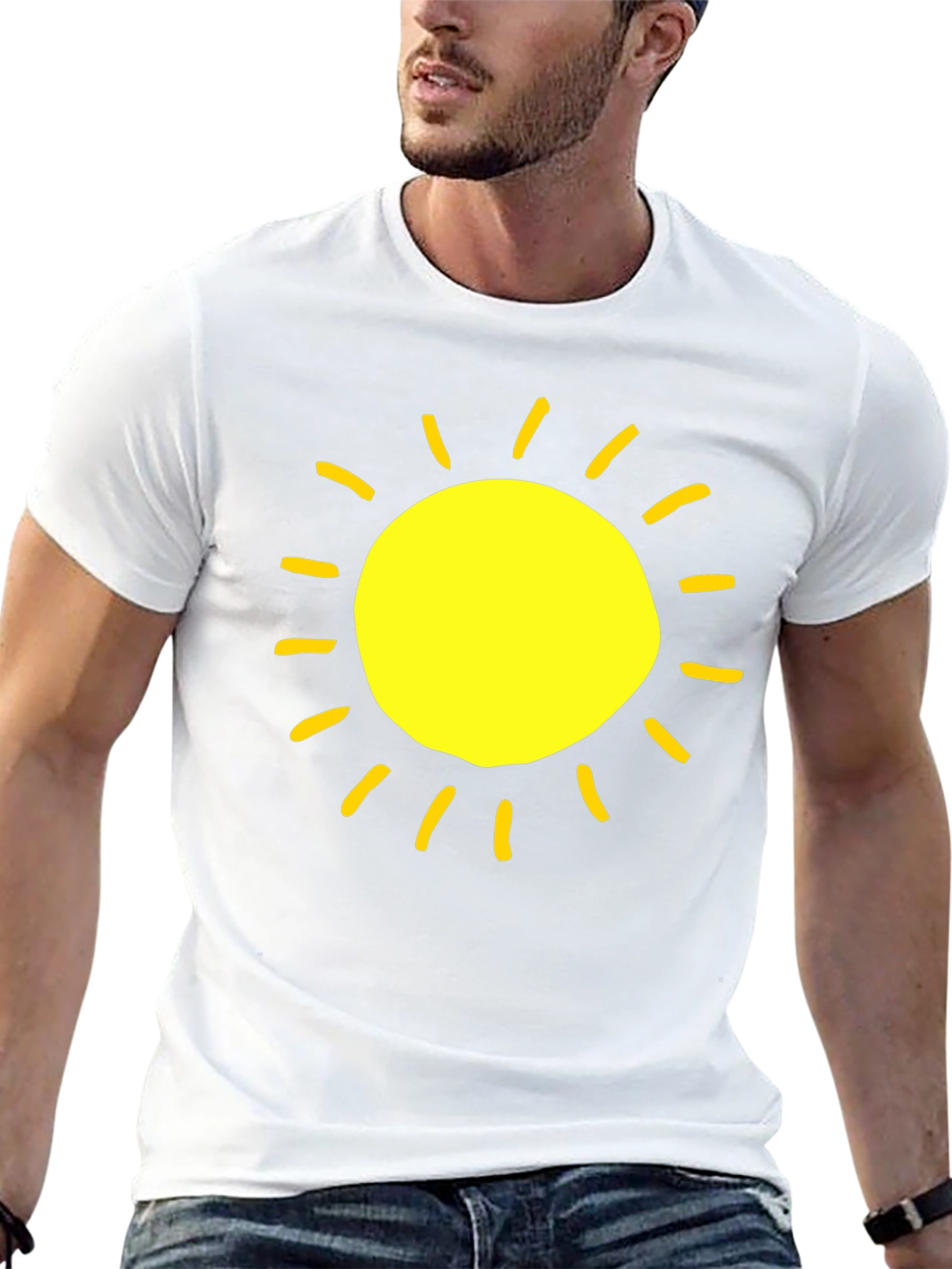 Bright Sun Graphic T-Shirt - Casual Black Tee