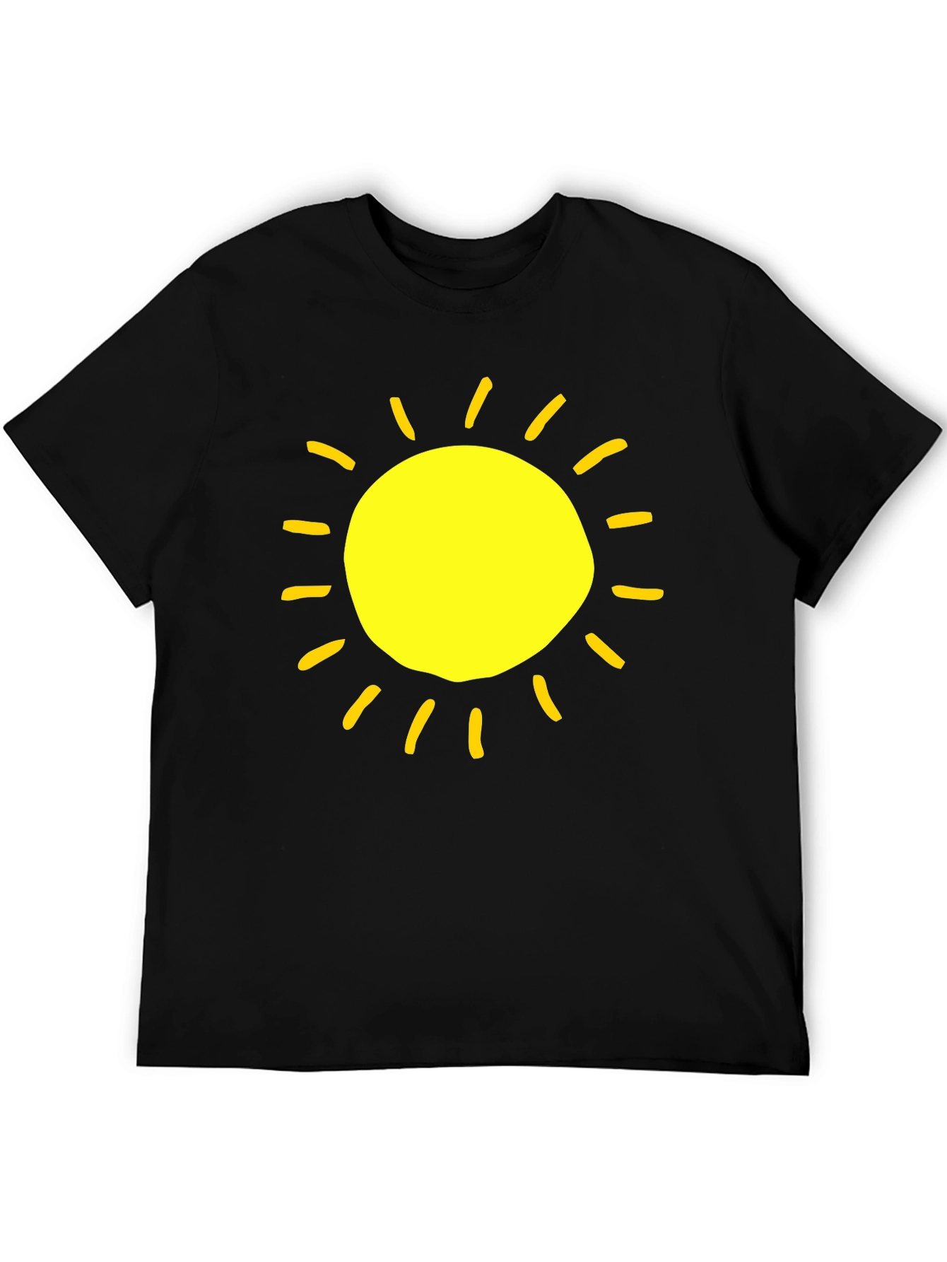 Bright Sun Graphic T-Shirt - Casual Black Tee