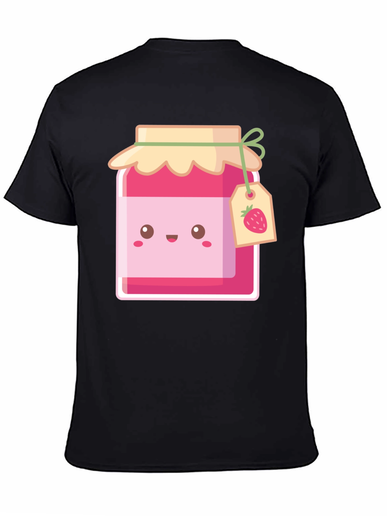 Cute Jam Jar Graphic T-Shirt - Black Cotton Tee