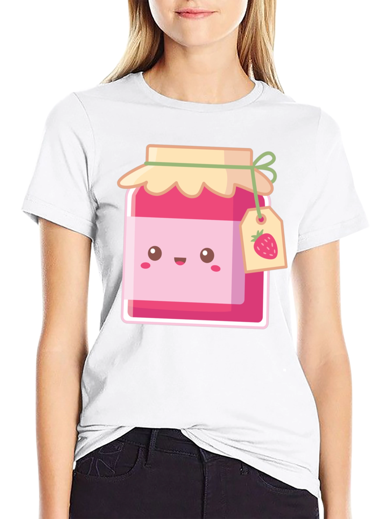 Cute Jam Jar Graphic T-Shirt - Black Cotton Tee