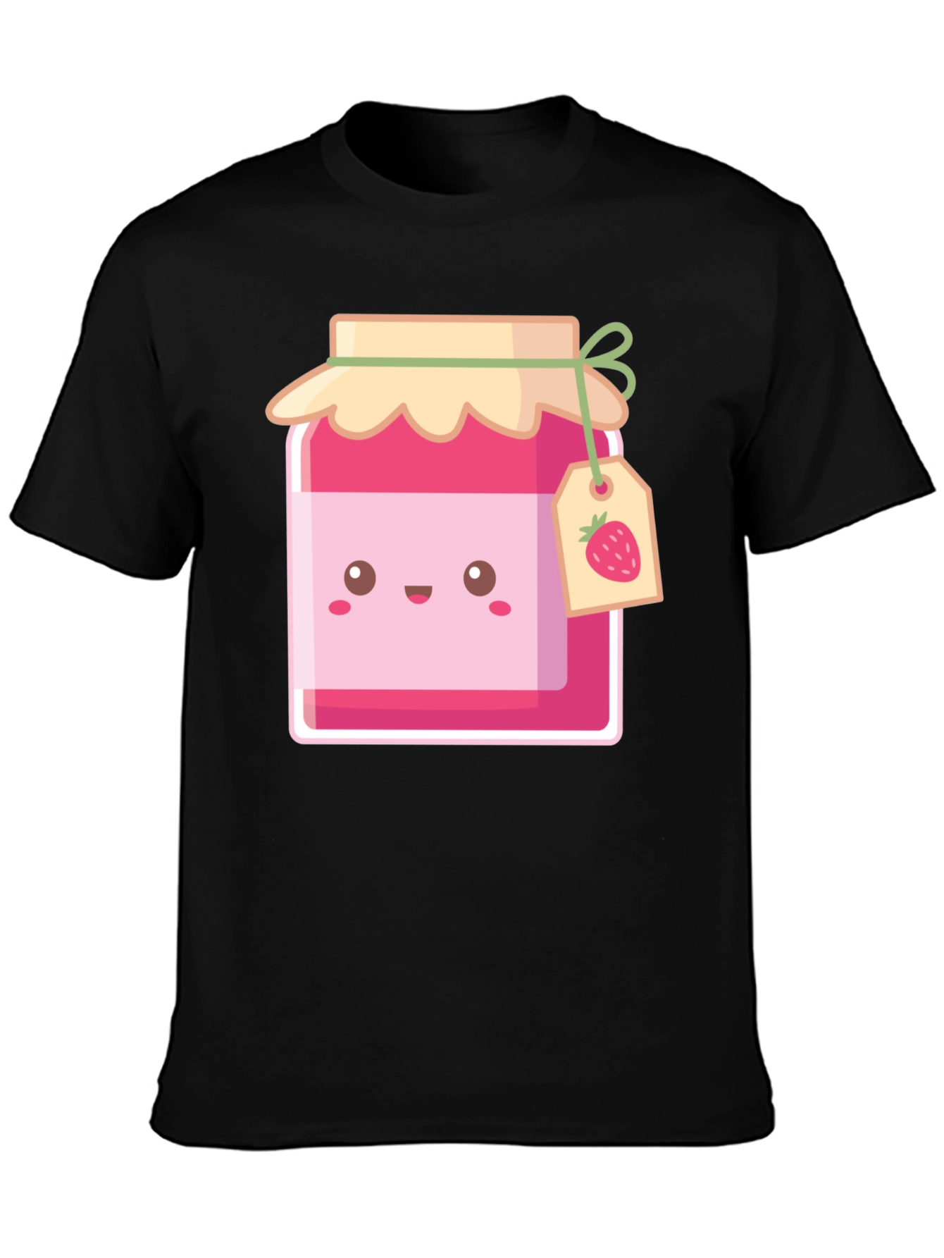 Cute Jam Jar Graphic T-Shirt - Black Cotton Tee