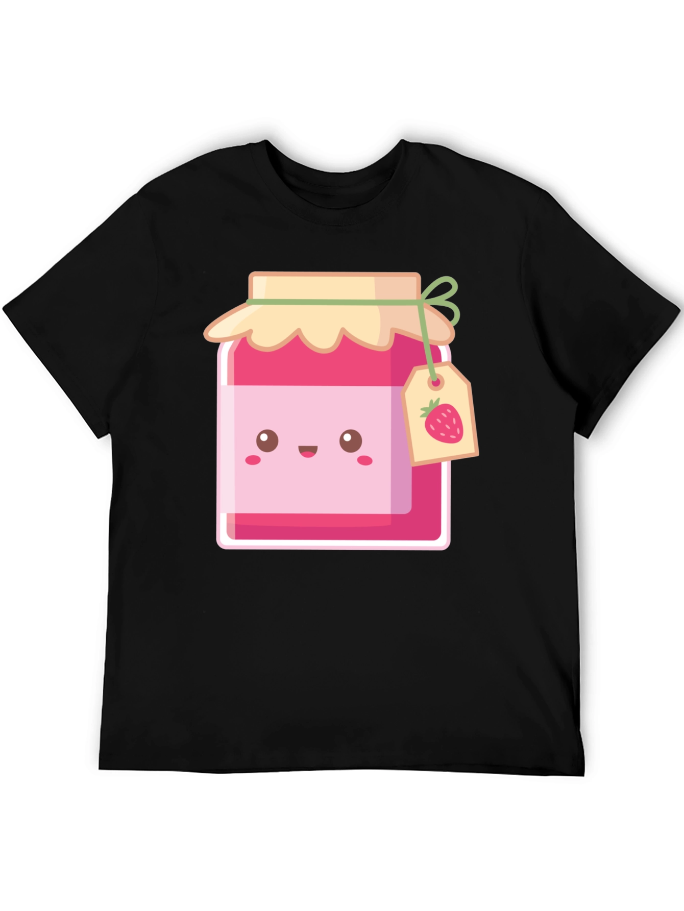 Cute Jam Jar Graphic T-Shirt - Black Cotton Tee
