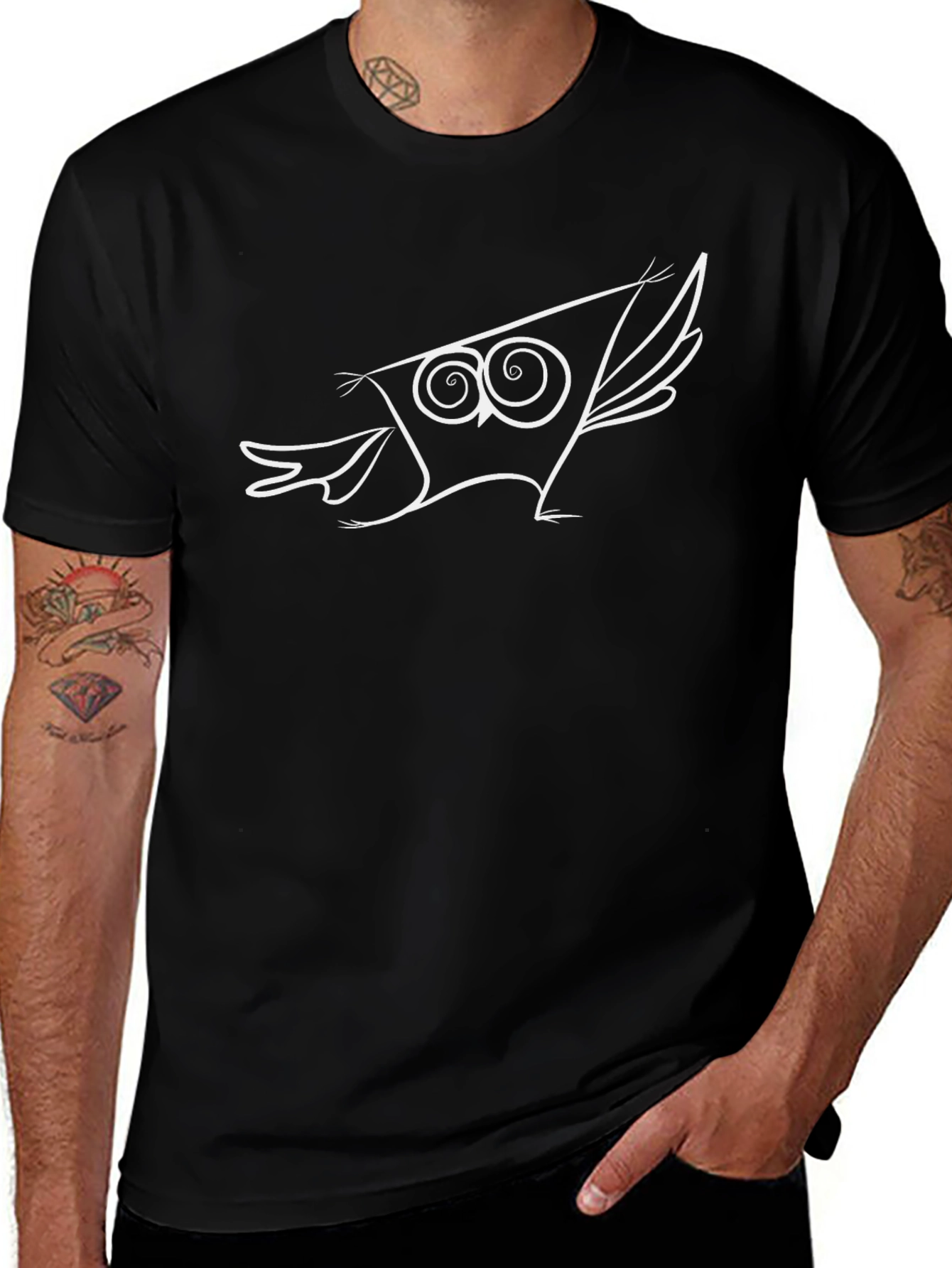 Stylish Owl Graphic T-Shirt