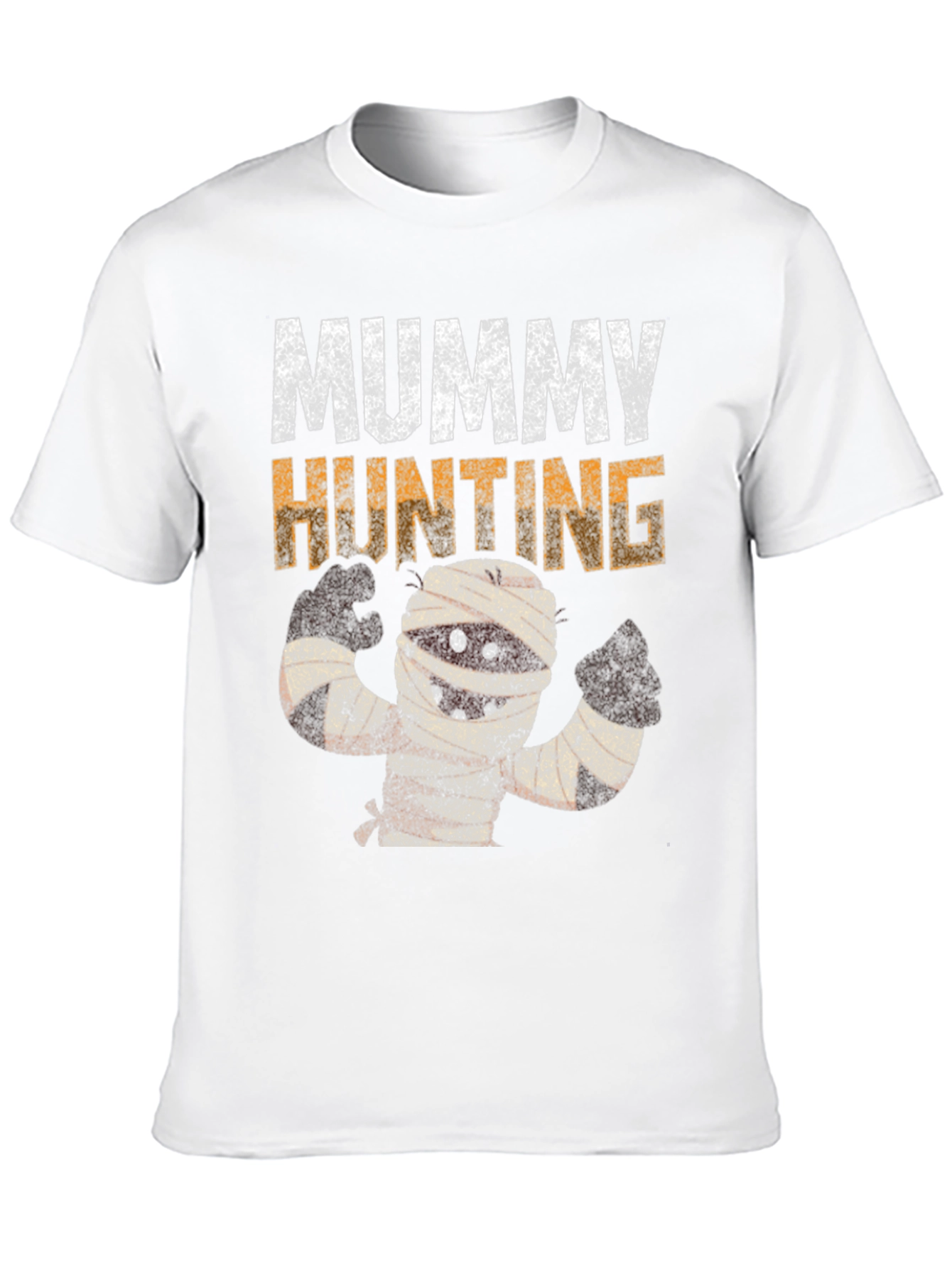 Mummy Hunting Black Cotton Graphic T-Shirt