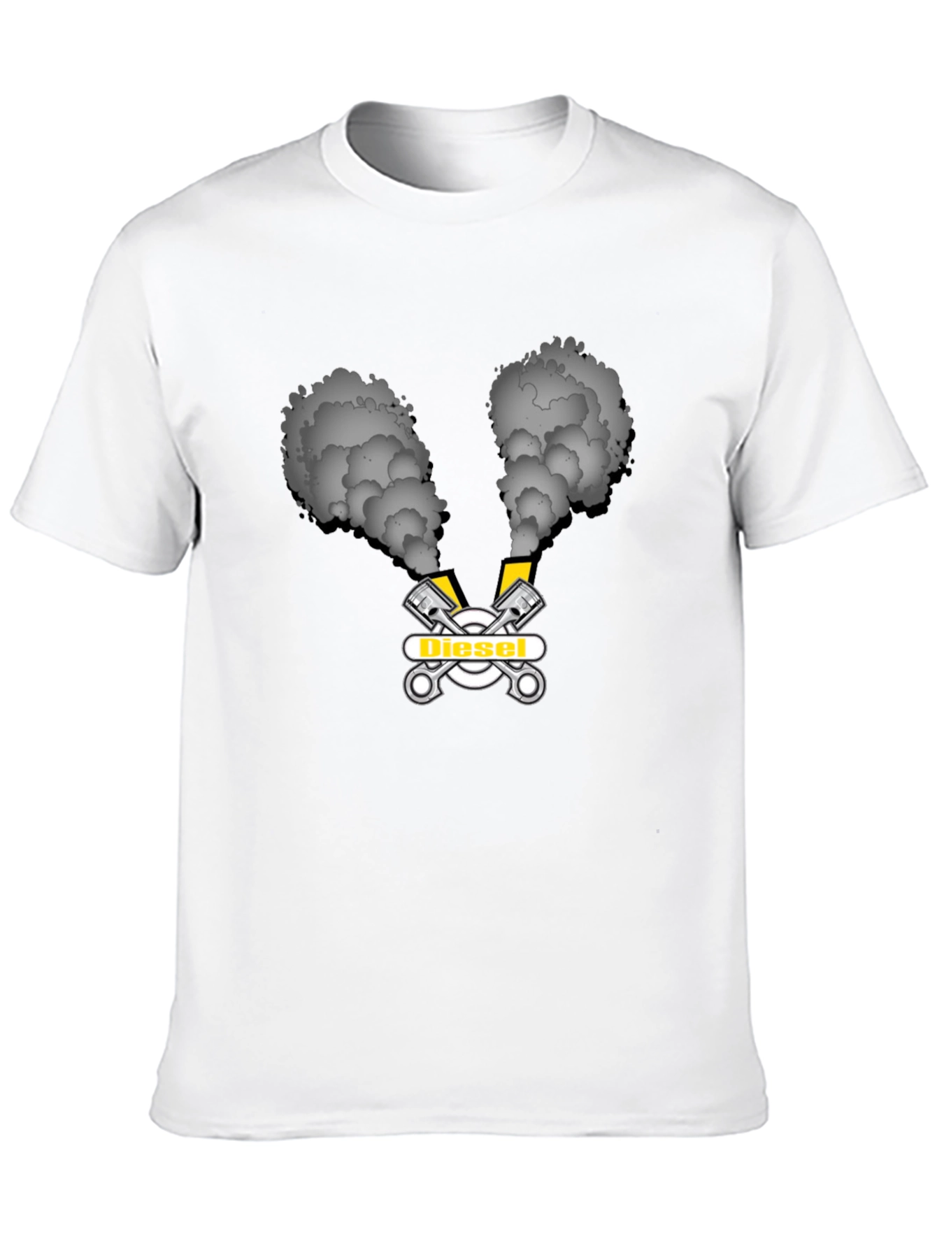 Diesel Smoke Graphic Tee - Black Cotton T-Shirt