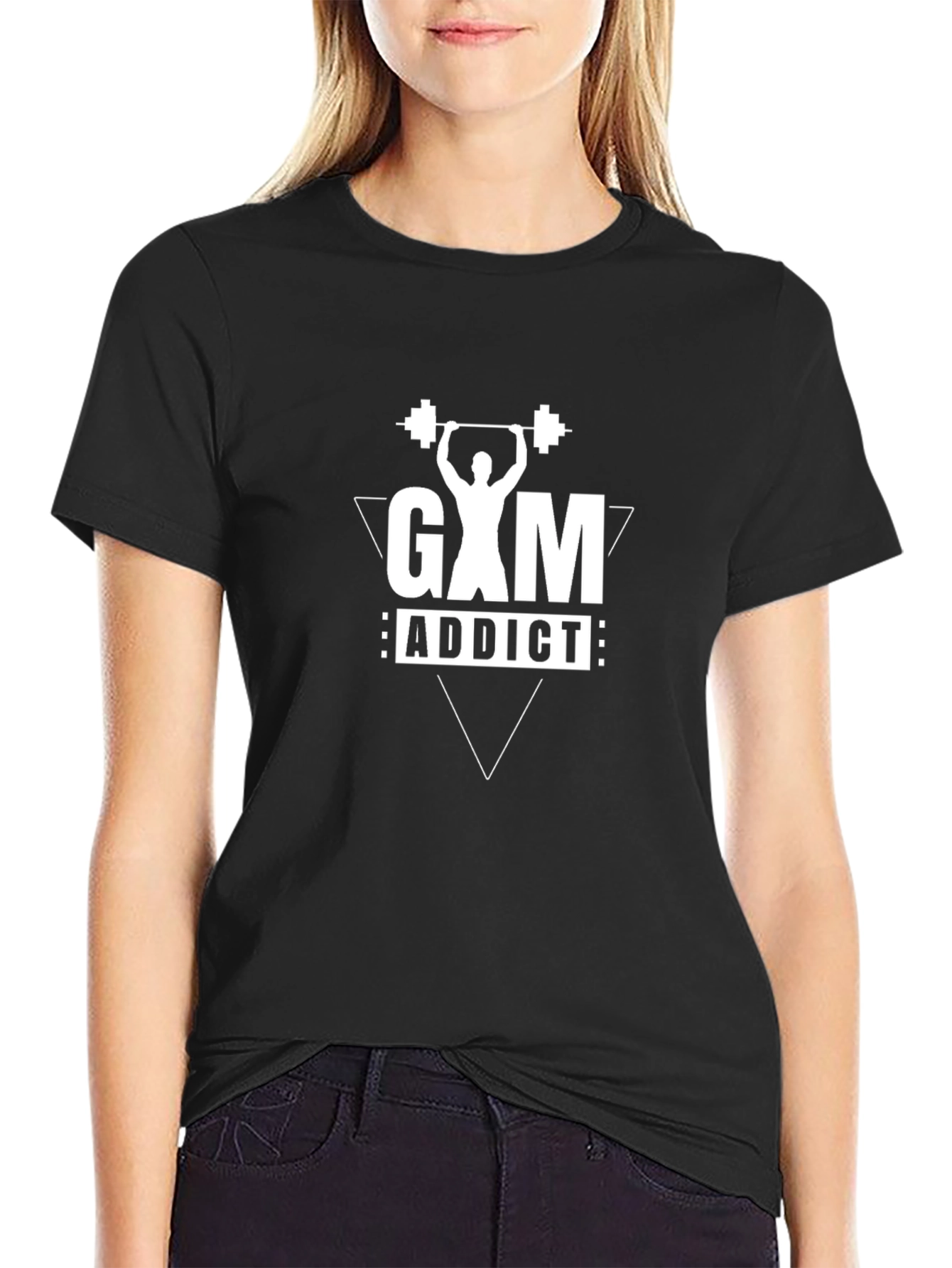 Gym Addict T-Shirt - Black Short Sleeve