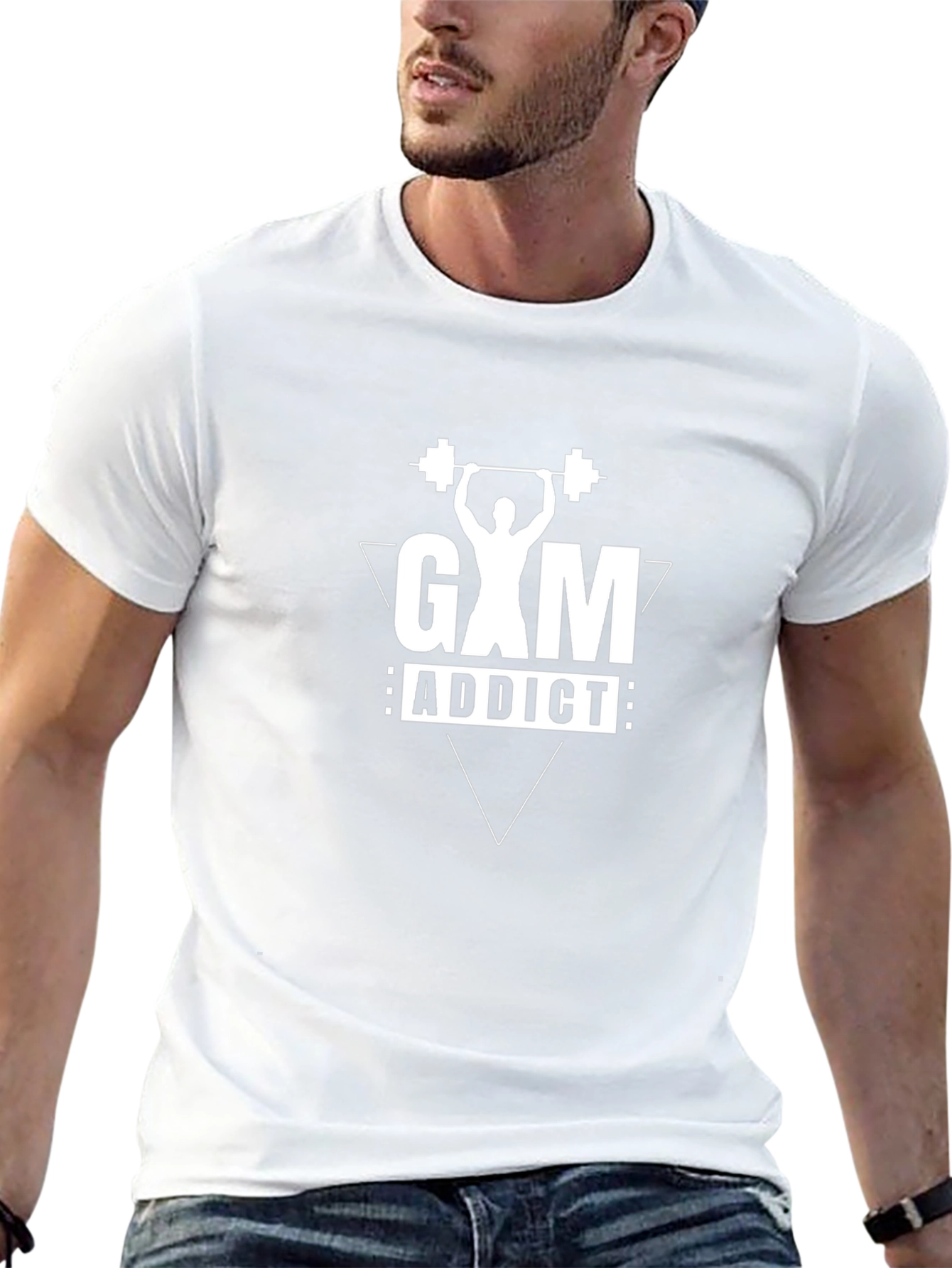 Gym Addict T-Shirt - Black Short Sleeve