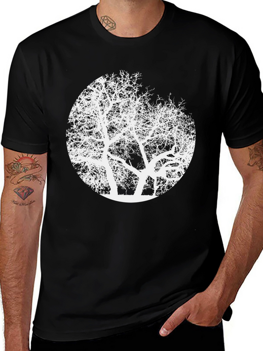 Abstract Tree Graphic Tee - Mens Black T-Shirt