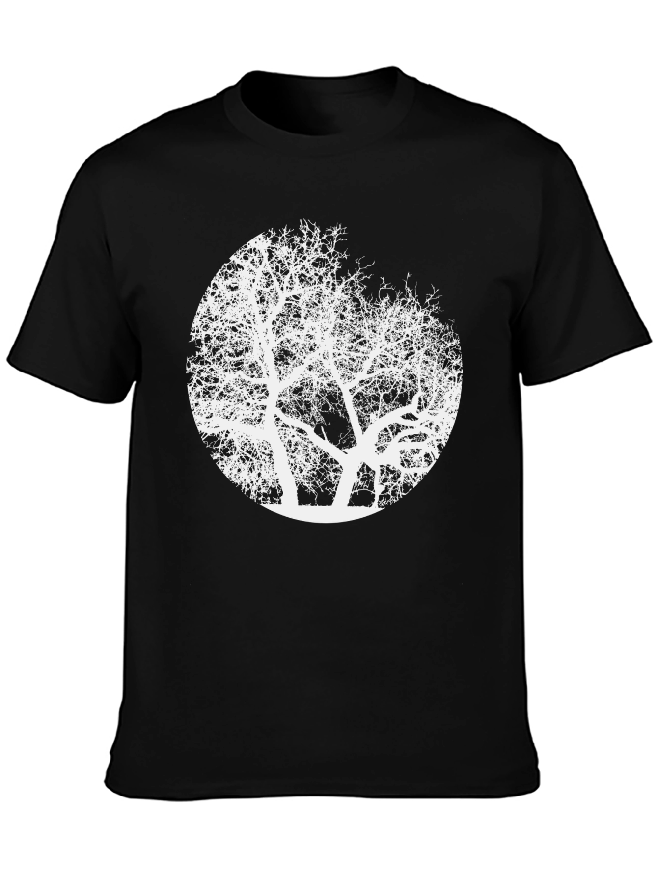 Abstract Tree Graphic Tee - Mens Black T-Shirt