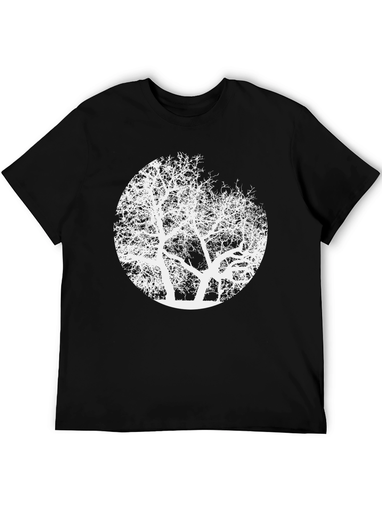 Abstract Tree Graphic Tee - Mens Black T-Shirt