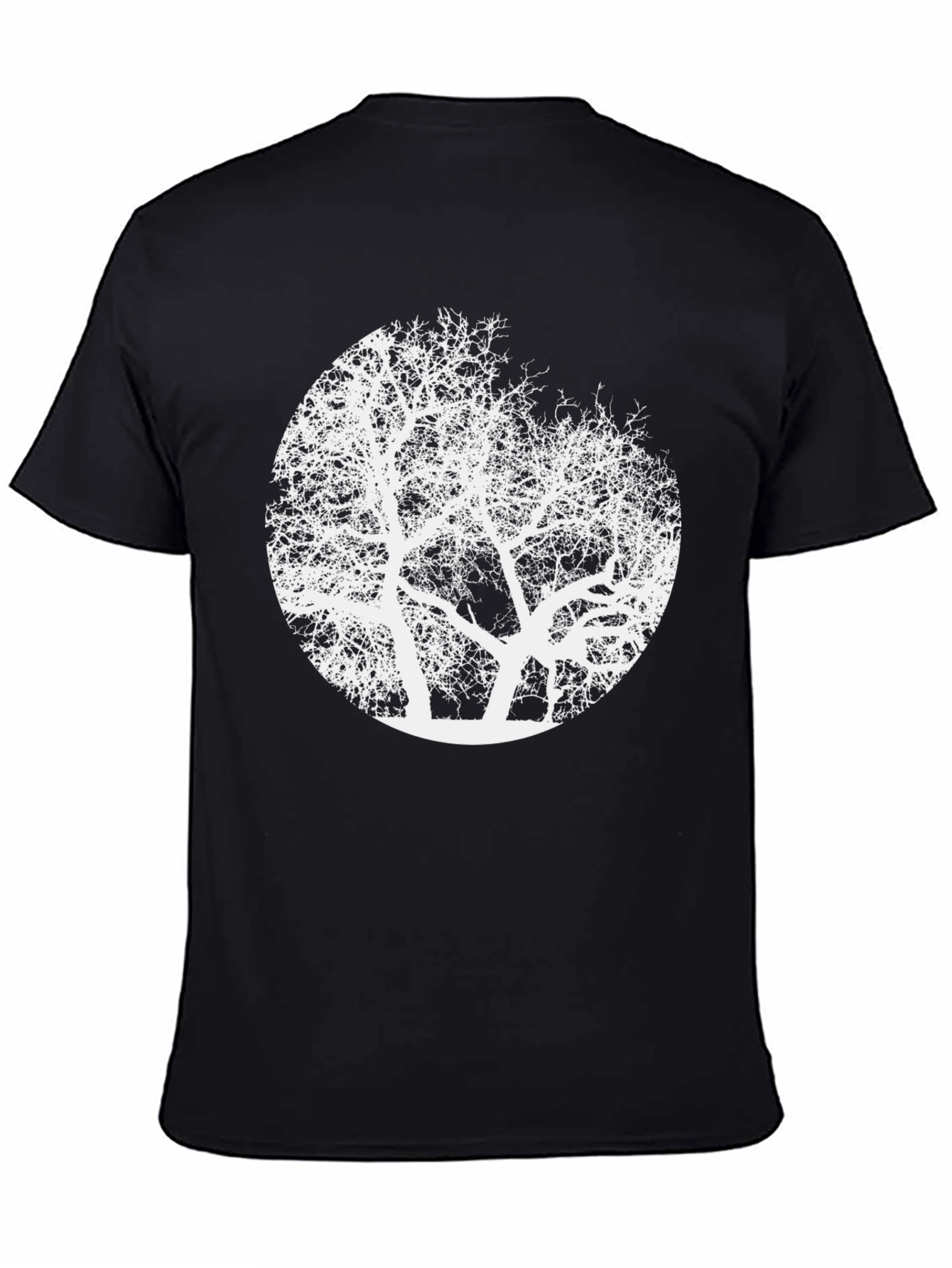 Abstract Tree Graphic Tee - Mens Black T-Shirt