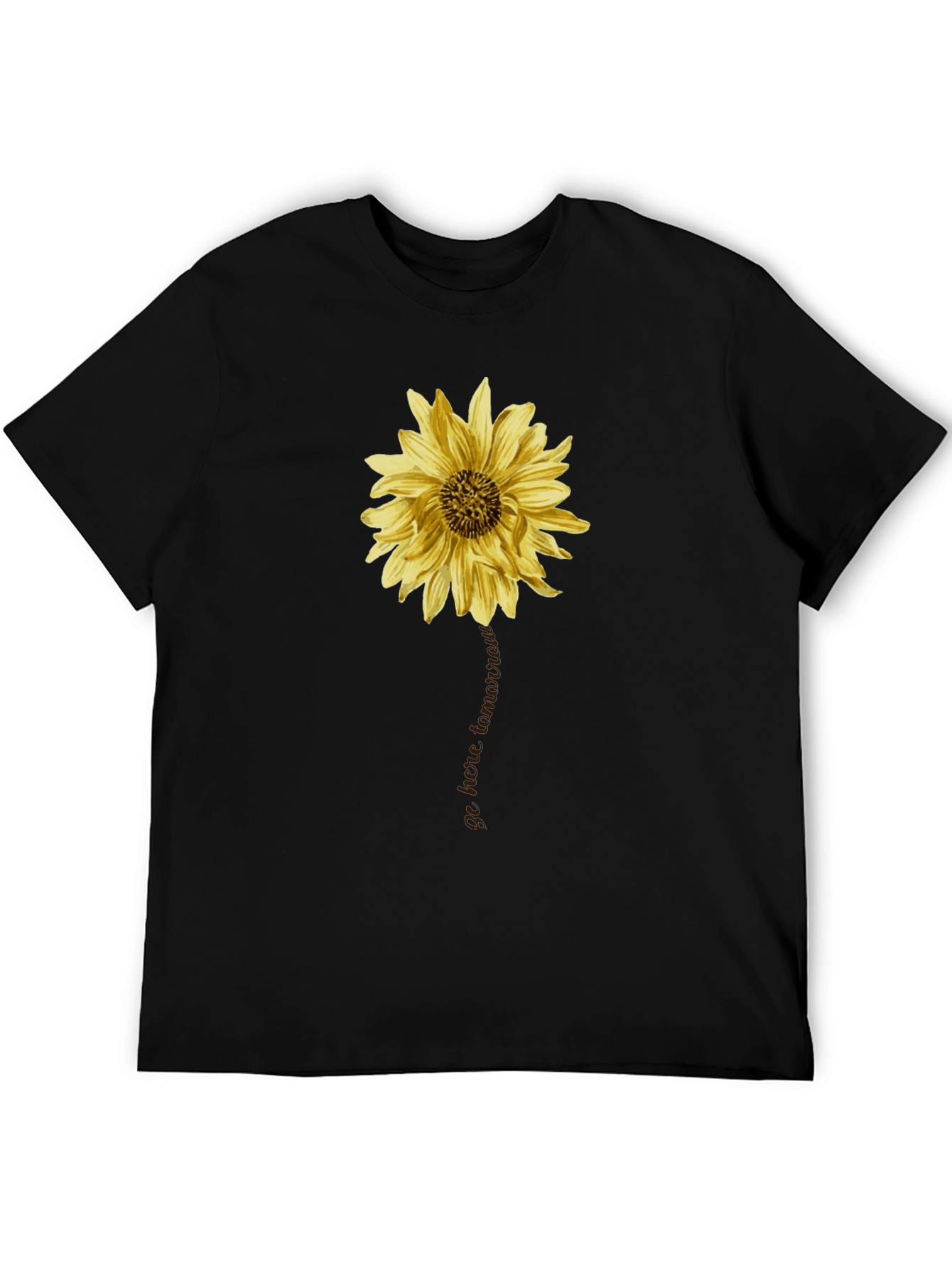 Sunflower Graphic Black T-Shirt for Men