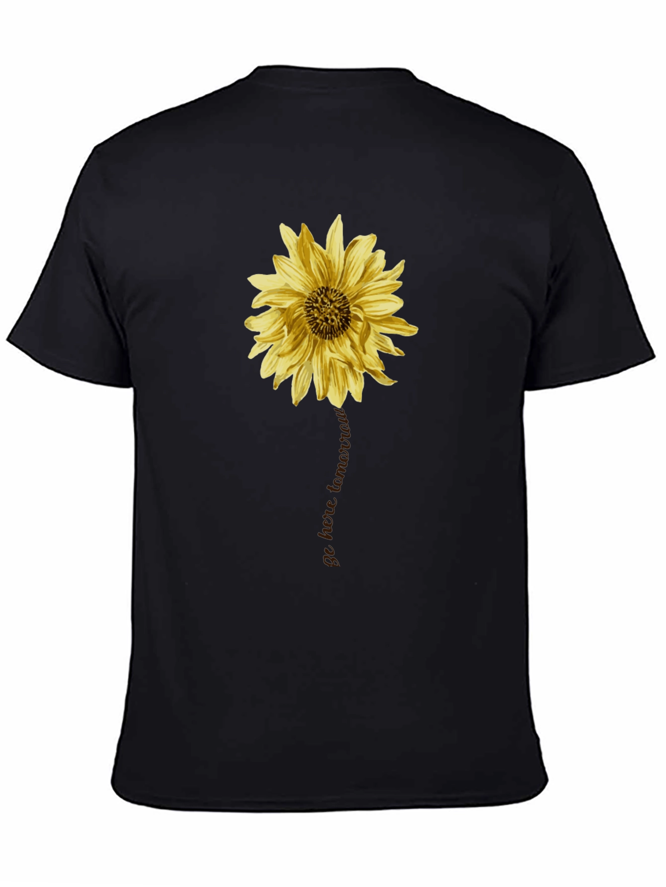 Sunflower Graphic Black T-Shirt for Men