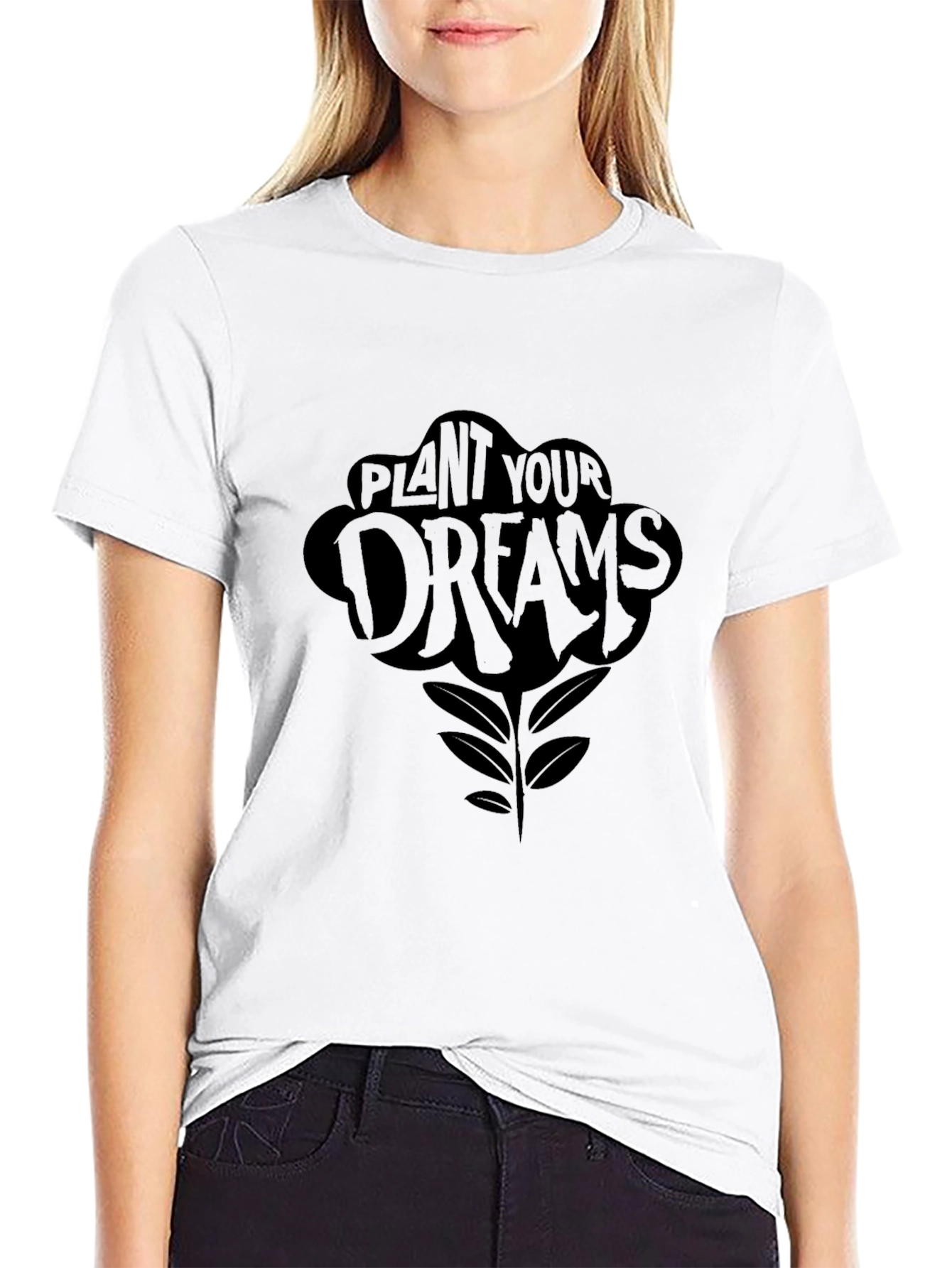 Plant Your Dreams Black Graphic Tee