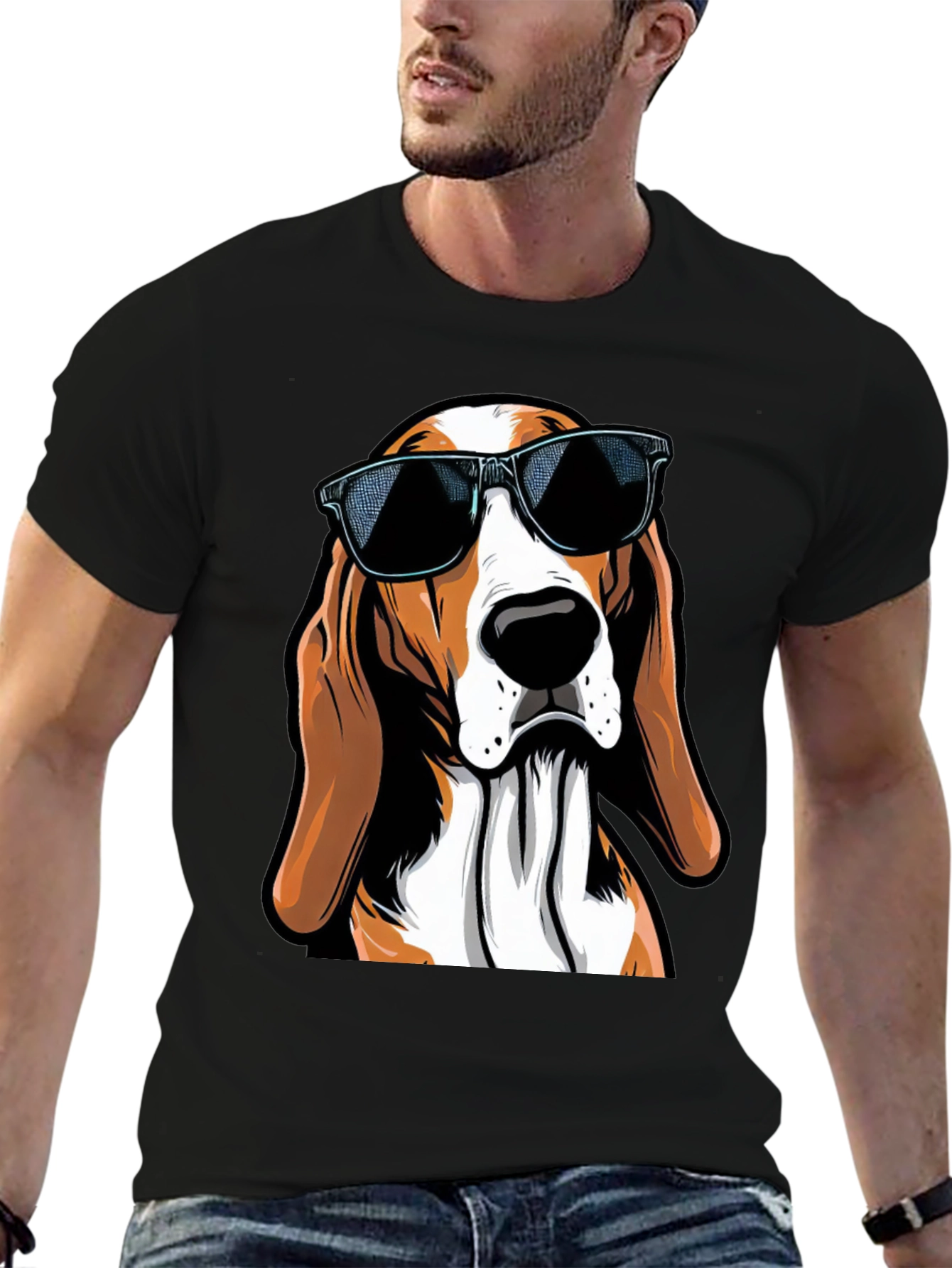 Cool Dog Graphic Tee - Unisex Black T-Shirt