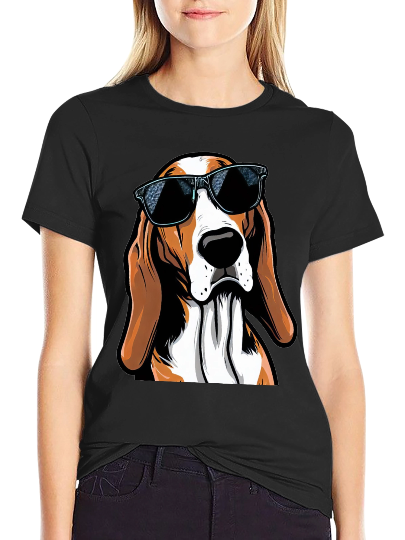 Cool Dog Graphic Tee - Unisex Black T-Shirt