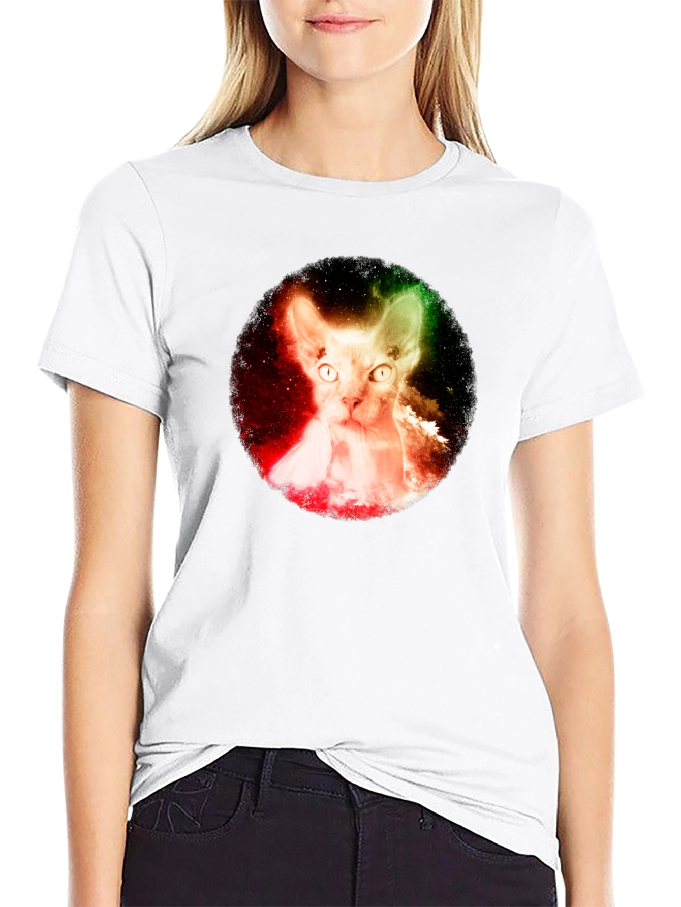 Galaxy Sphynx Cat Graphic Tee - Unisex