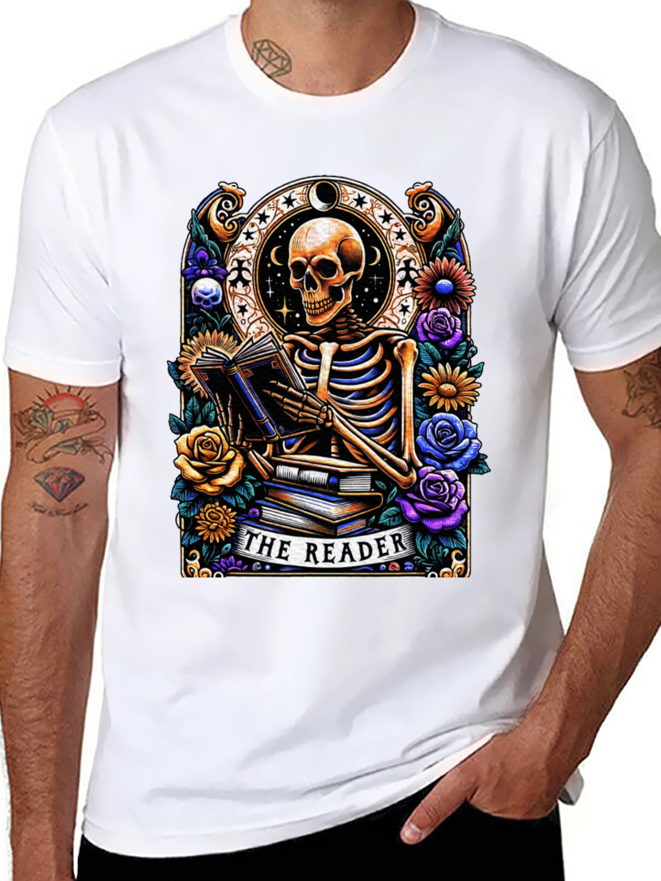 The Reader Skeleton Graphic T-Shirt