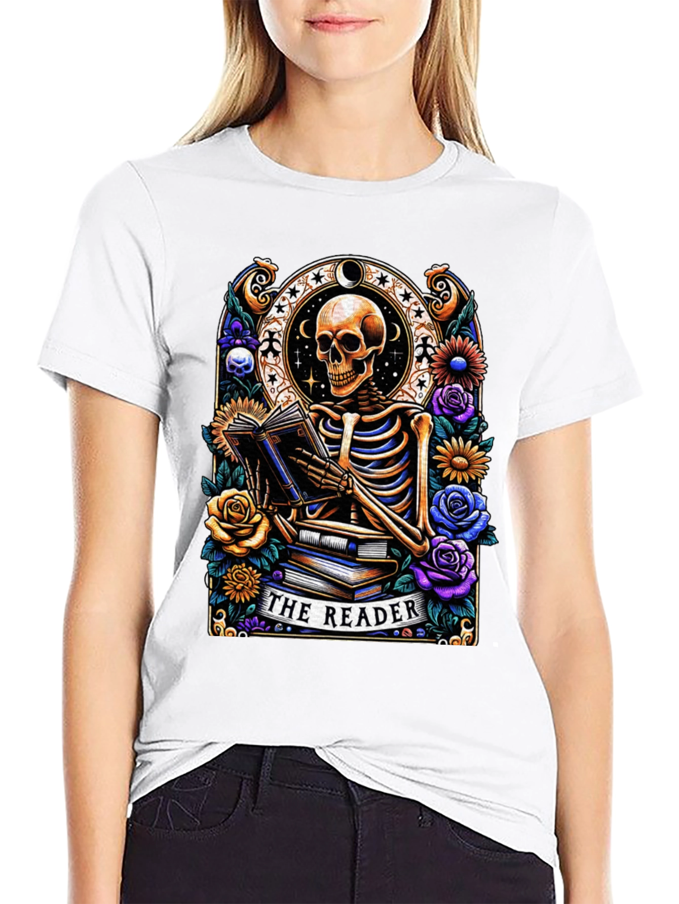 The Reader Skeleton Graphic T-Shirt