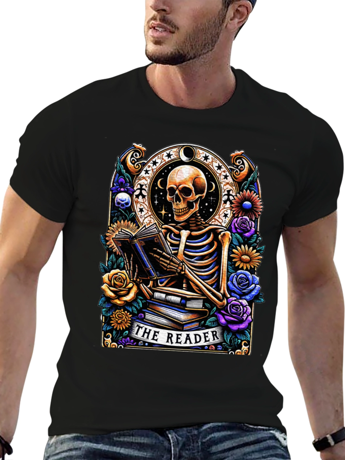 The Reader Skeleton Graphic T-Shirt