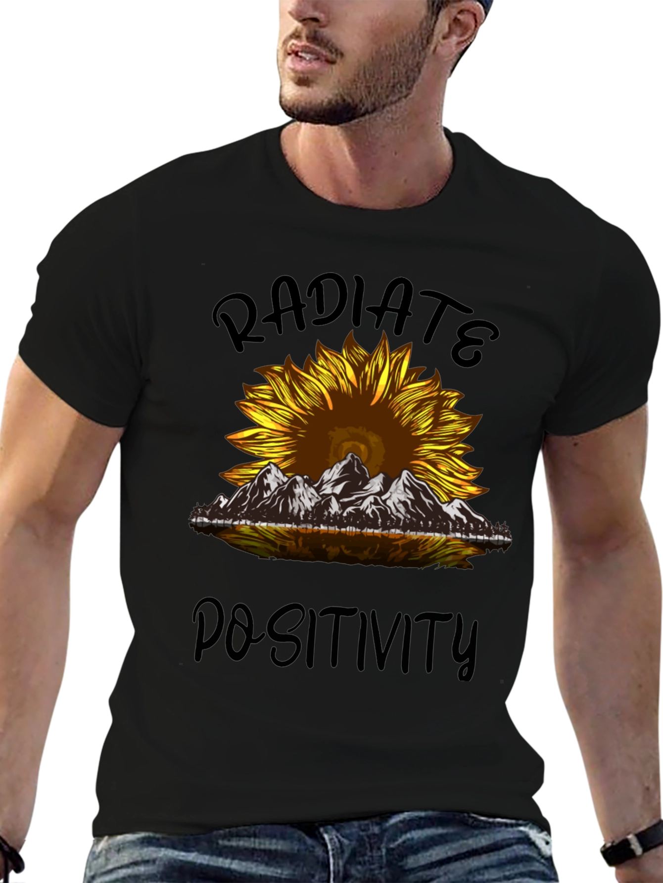 Radiate Positivity Sunflower Graphic T-Shirt