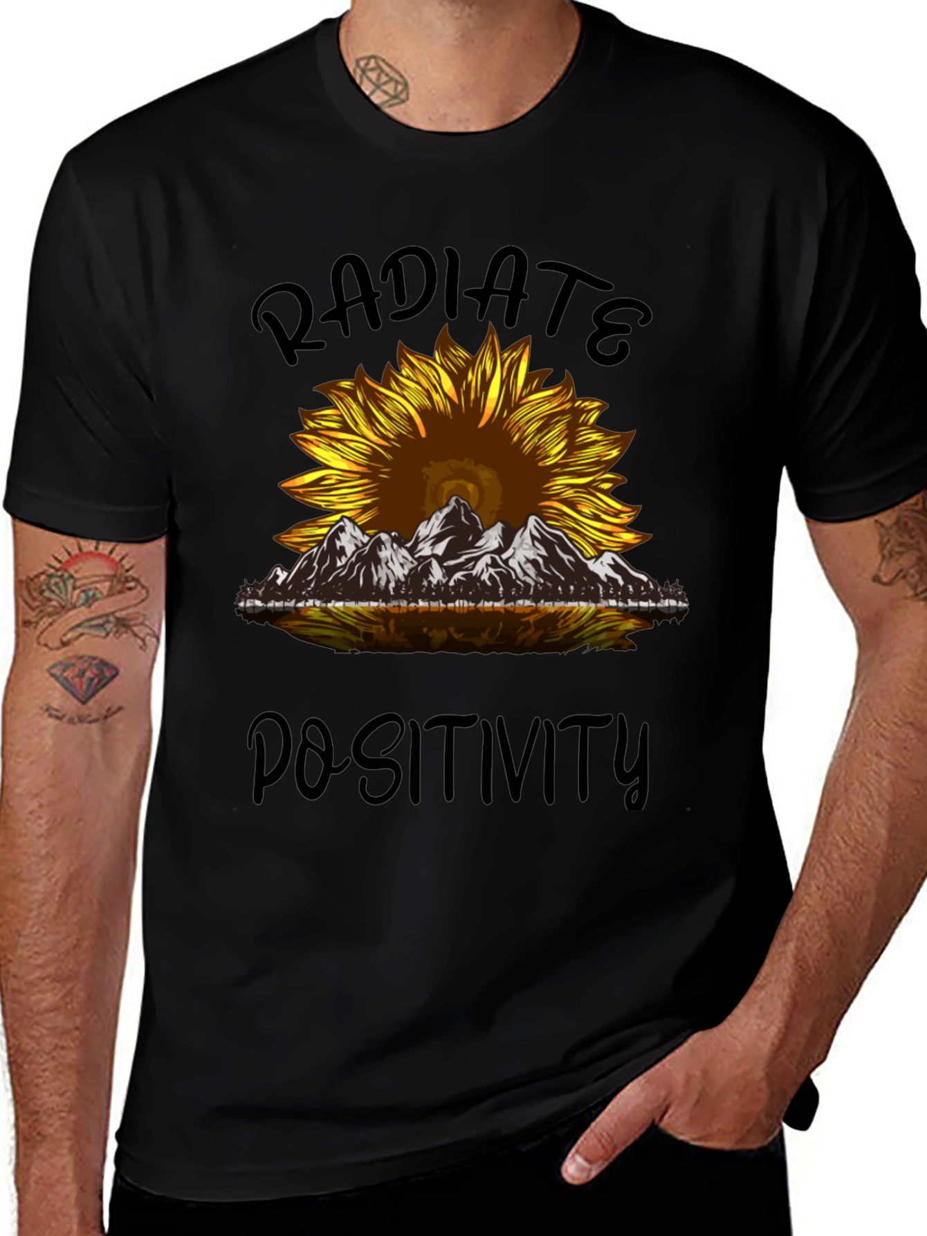 Radiate Positivity Sunflower Graphic T-Shirt