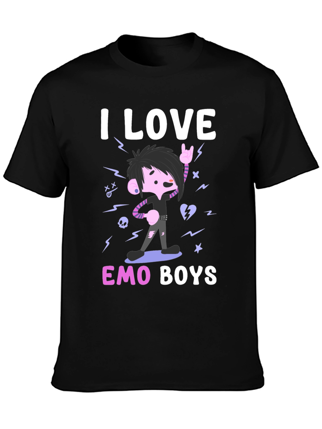 I Love Emo Boys Graphic Tee