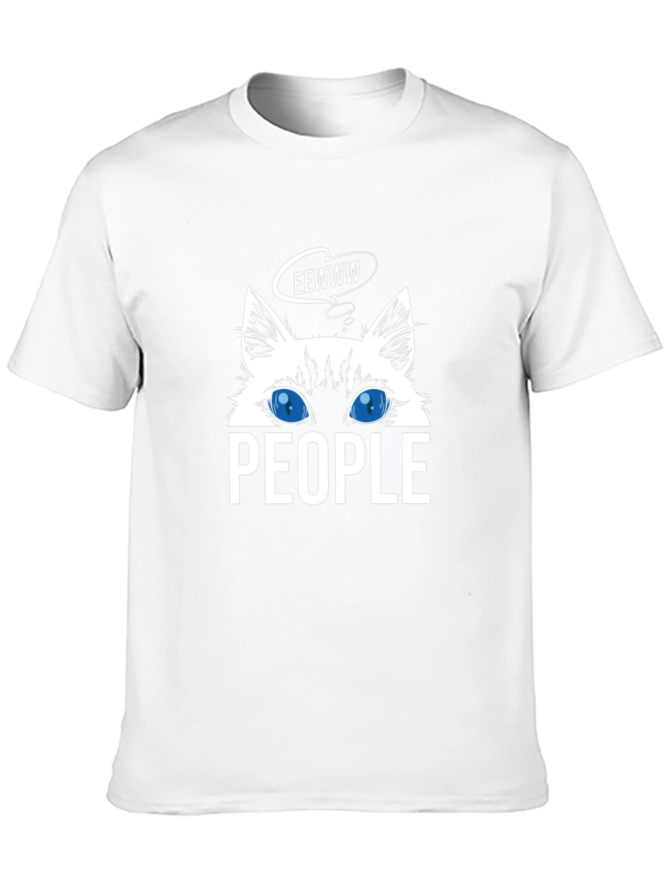 Cat Lover Tee - EEWWW People Black T-Shirt