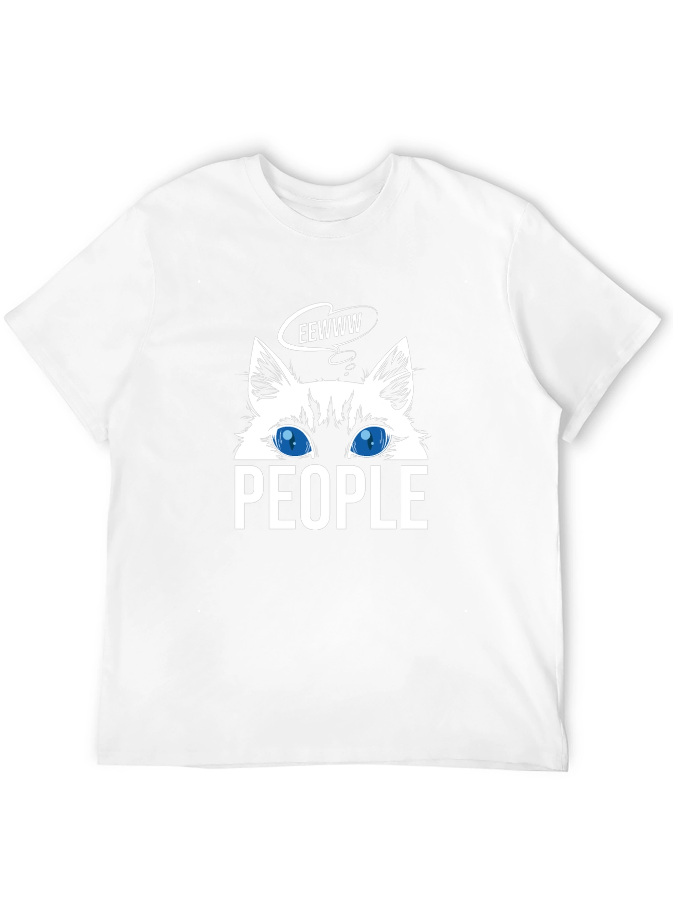 Cat Lover Tee - EEWWW People Black T-Shirt