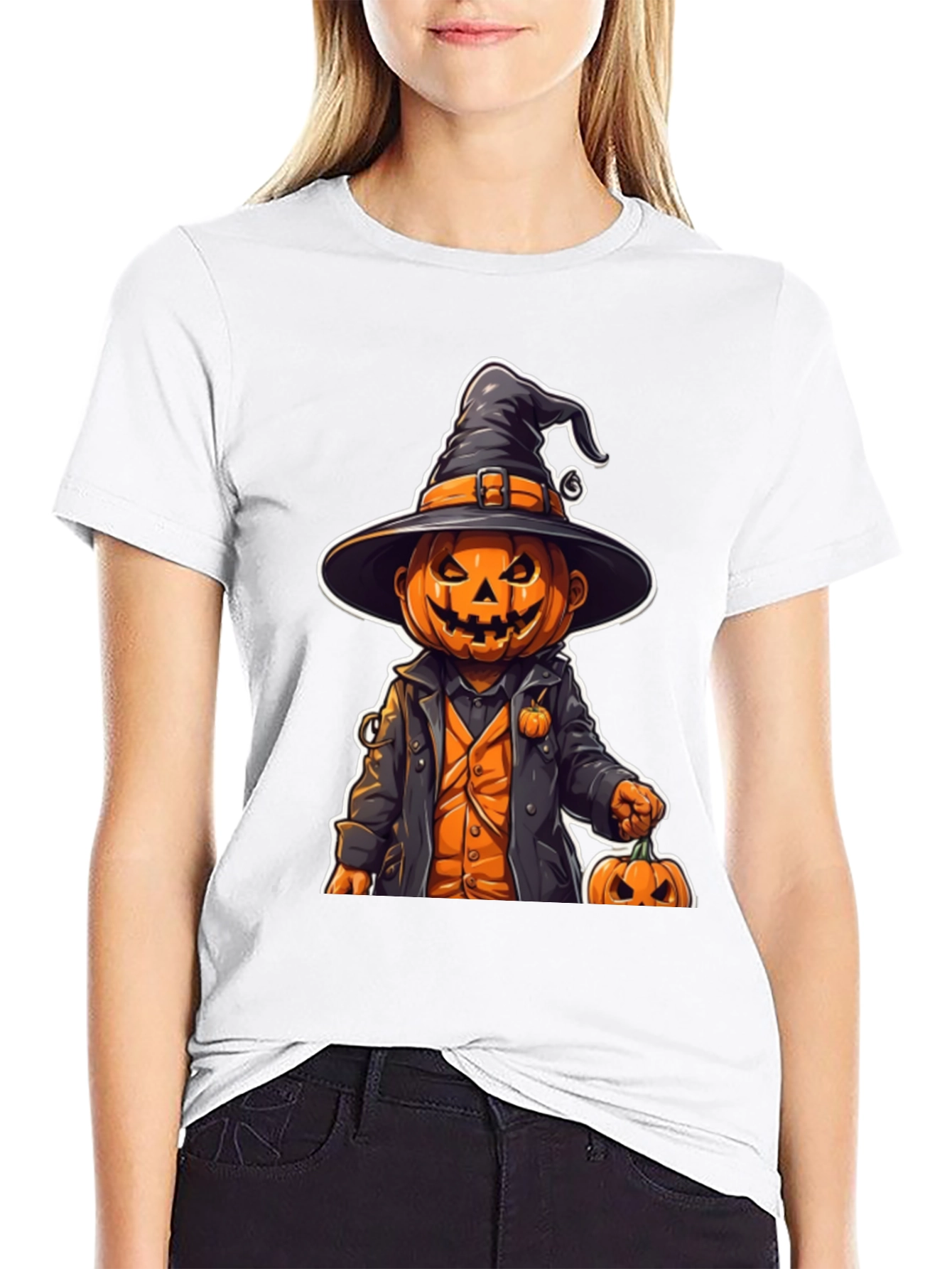 Halloween Pumpkin Witch T-Shirt