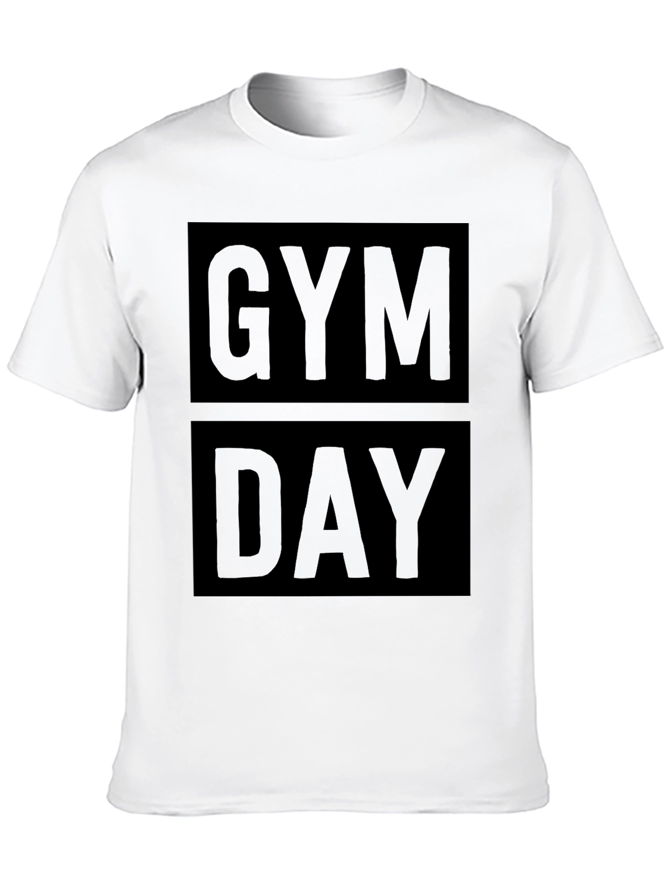 Gym Day Black Graphic T-Shirt
