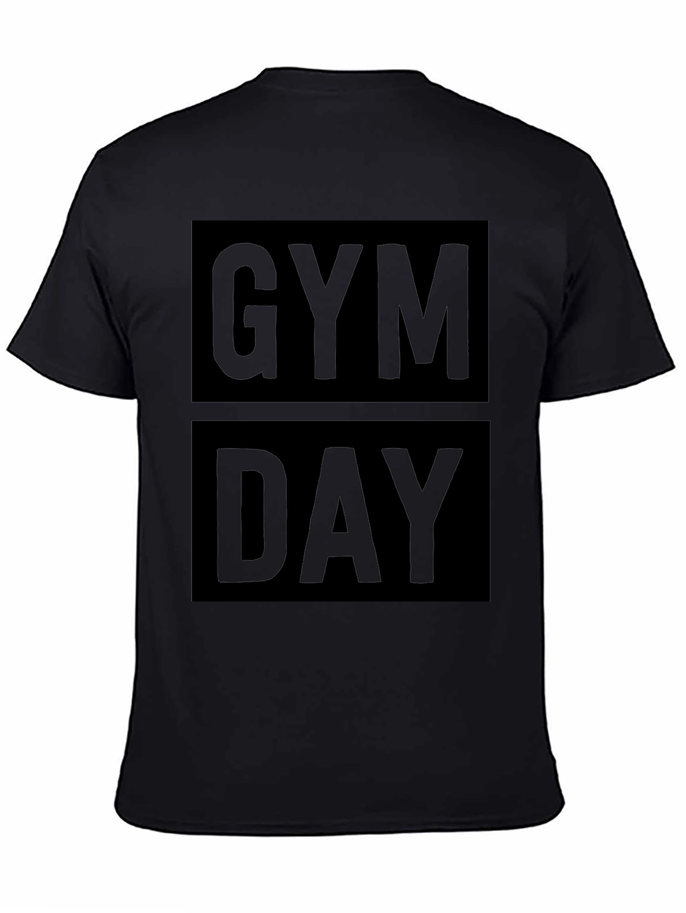 Gym Day Black Graphic T-Shirt
