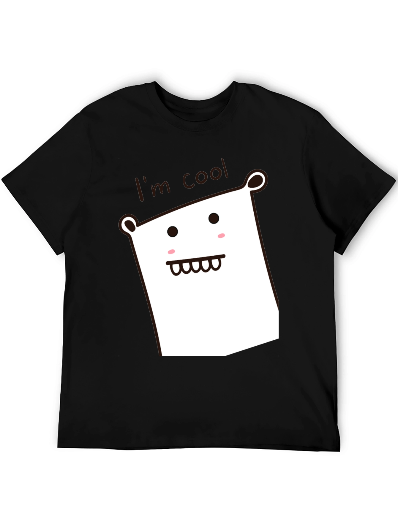 Cool Character Black Cotton Graphic Tee