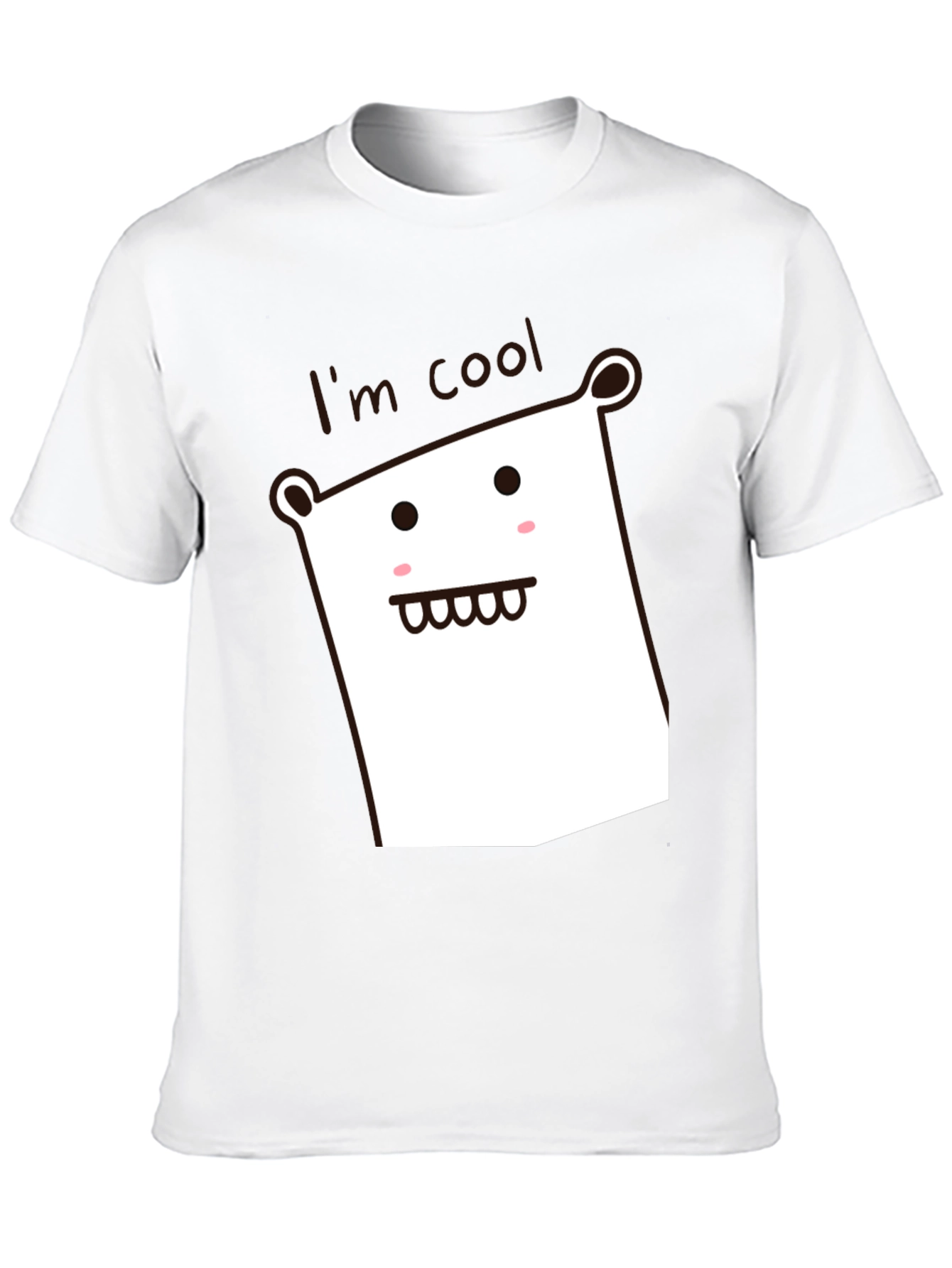 Cool Character Black Cotton Graphic Tee