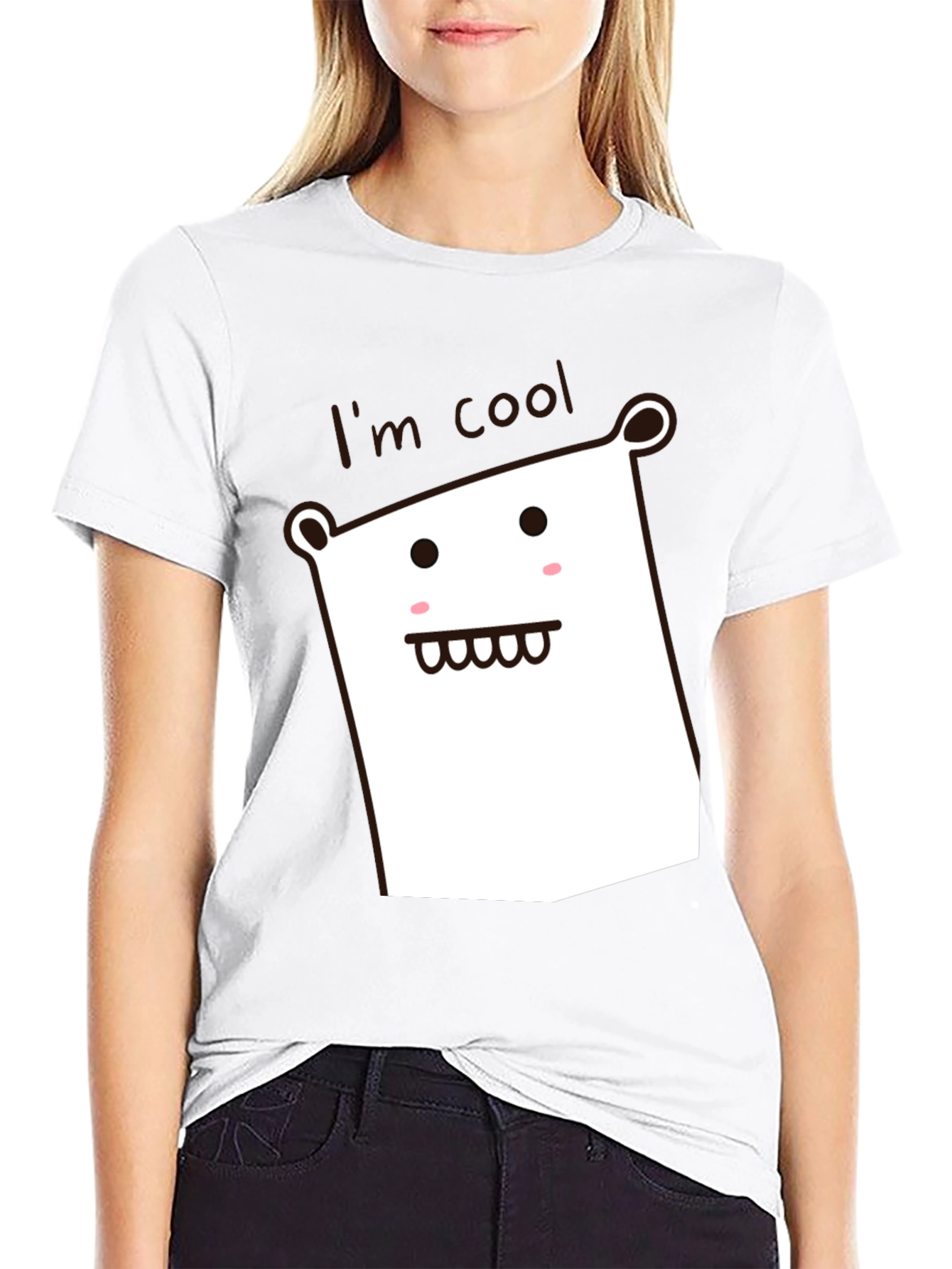 Cool Character Black Cotton Graphic Tee