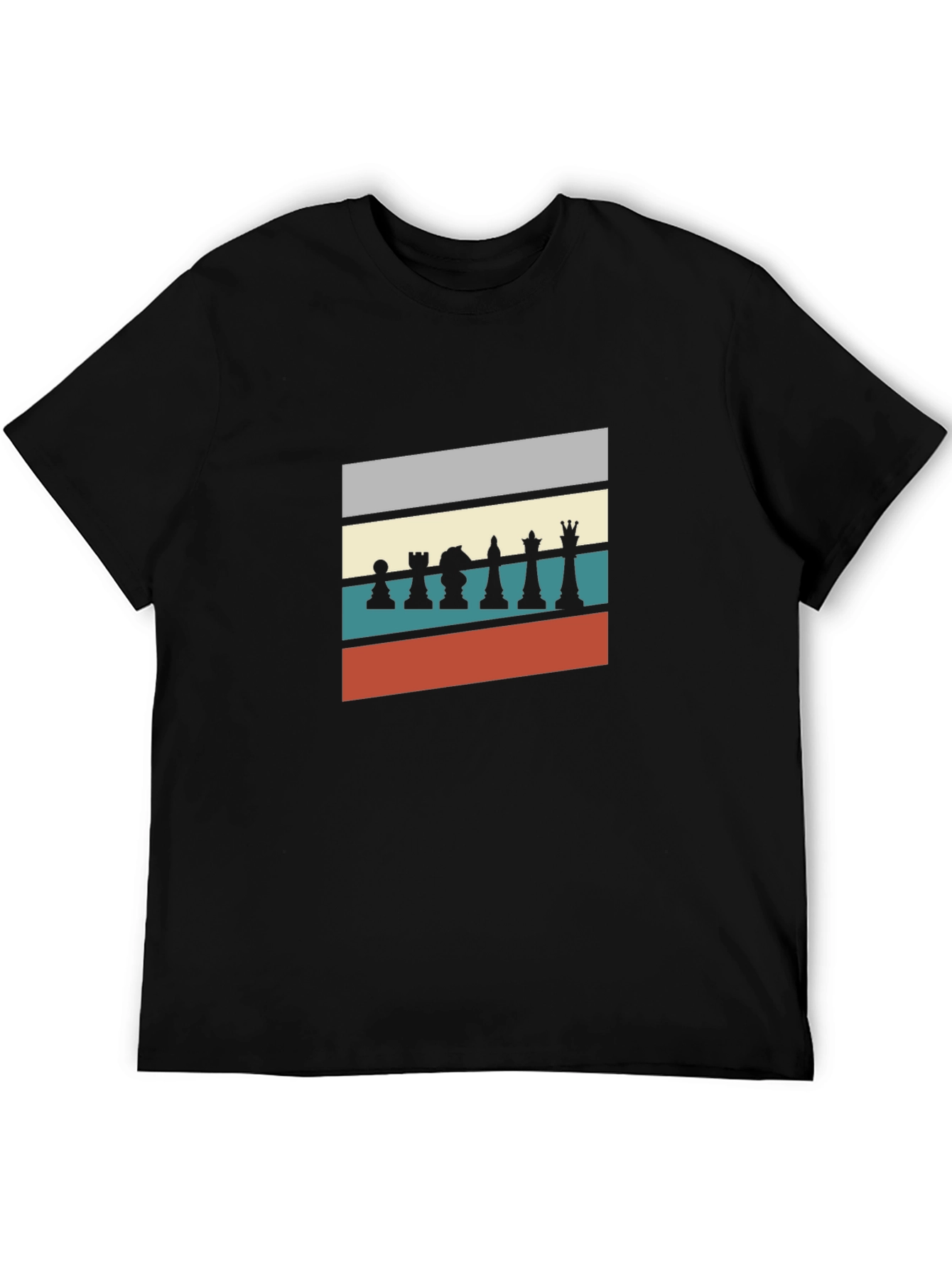 Chess Piece Retro Style Mens T-Shirt