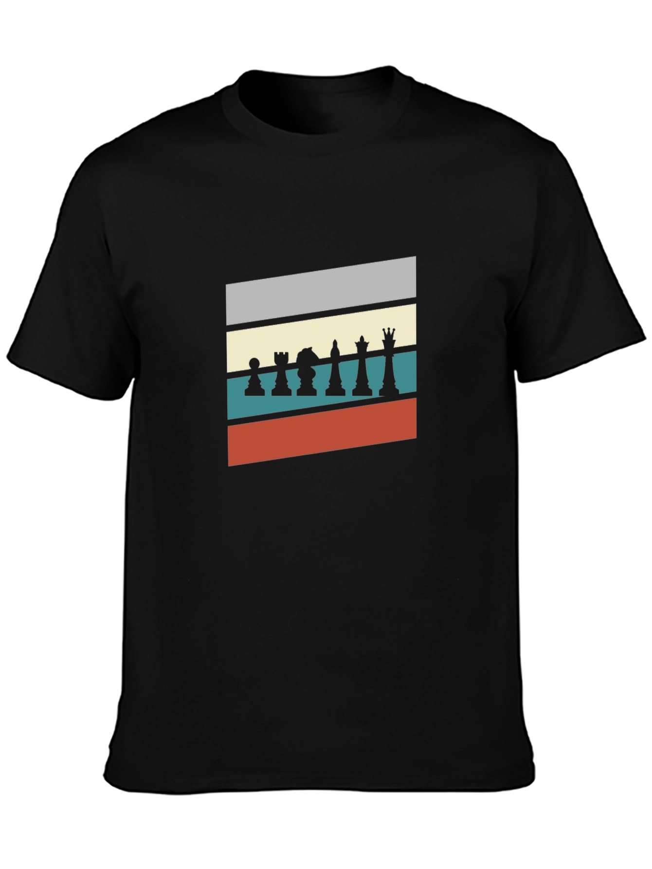 Chess Piece Retro Style Mens T-Shirt