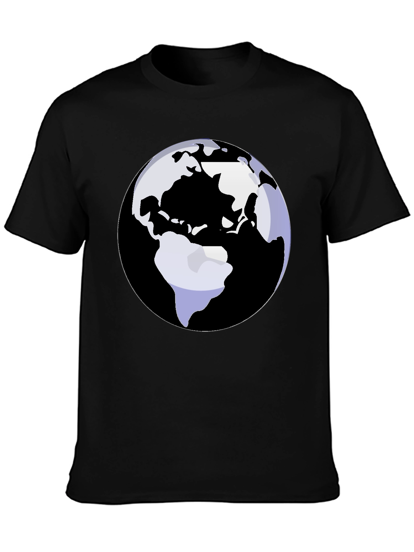 Earth Graphic Tee - Black Cotton Blend