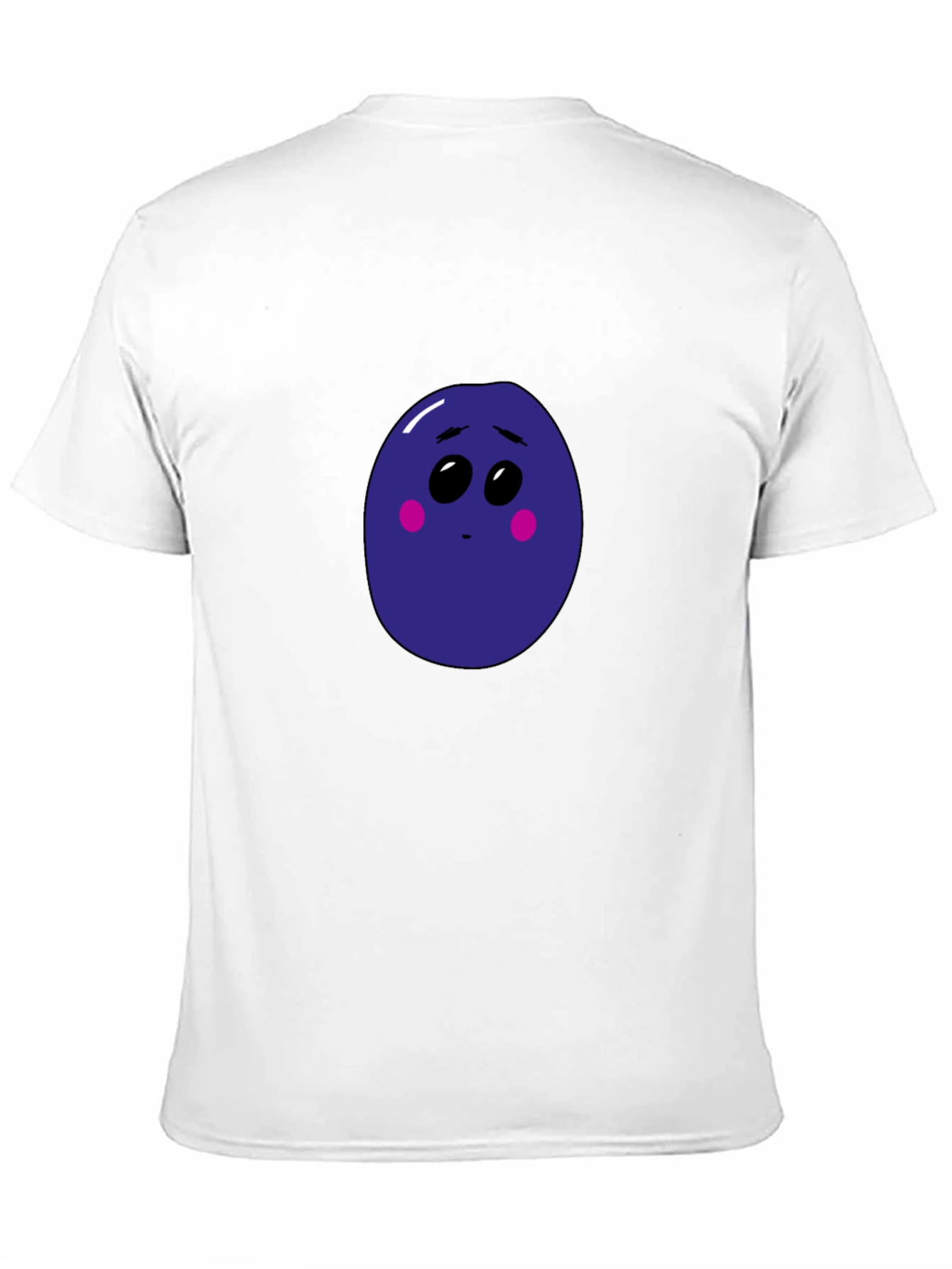 Sad Blueberry Graphic Black T-Shirt