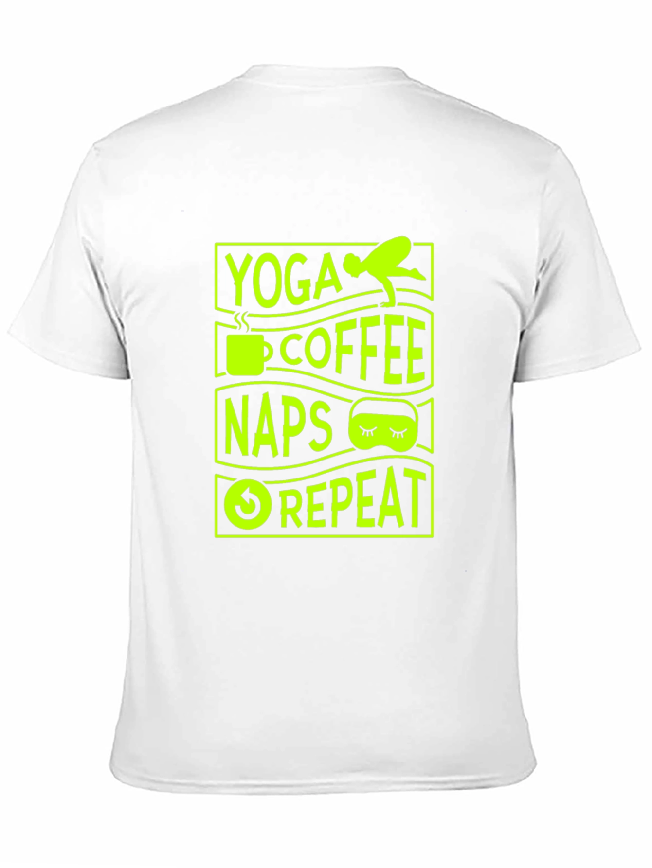 Yoga Coffee Naps Repeat Graphic T-Shirt