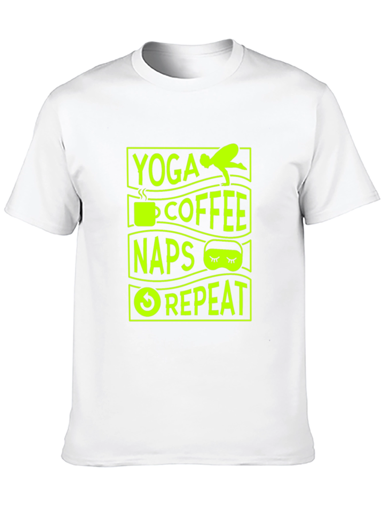 Yoga Coffee Naps Repeat Graphic T-Shirt