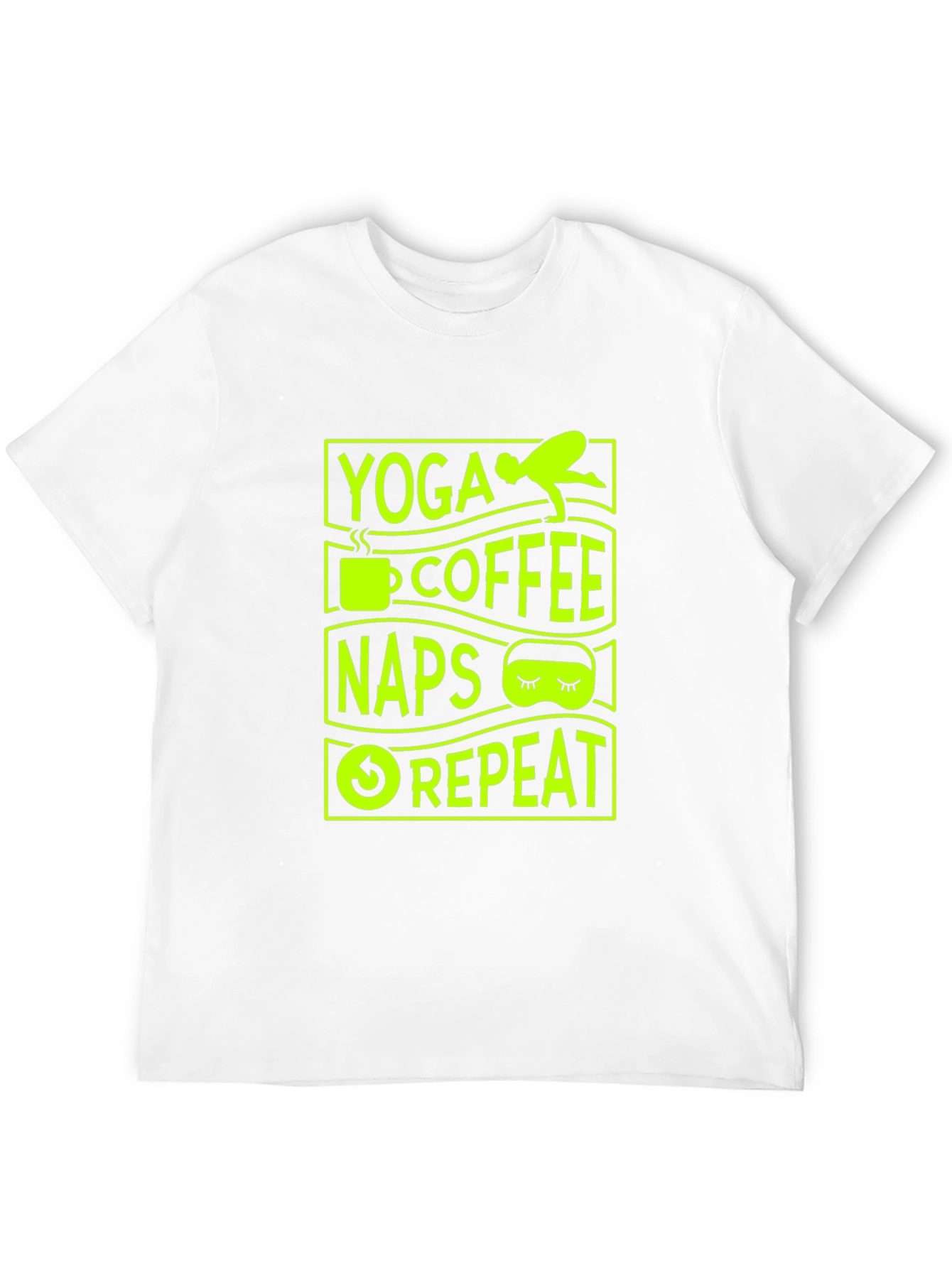Yoga Coffee Naps Repeat Graphic T-Shirt