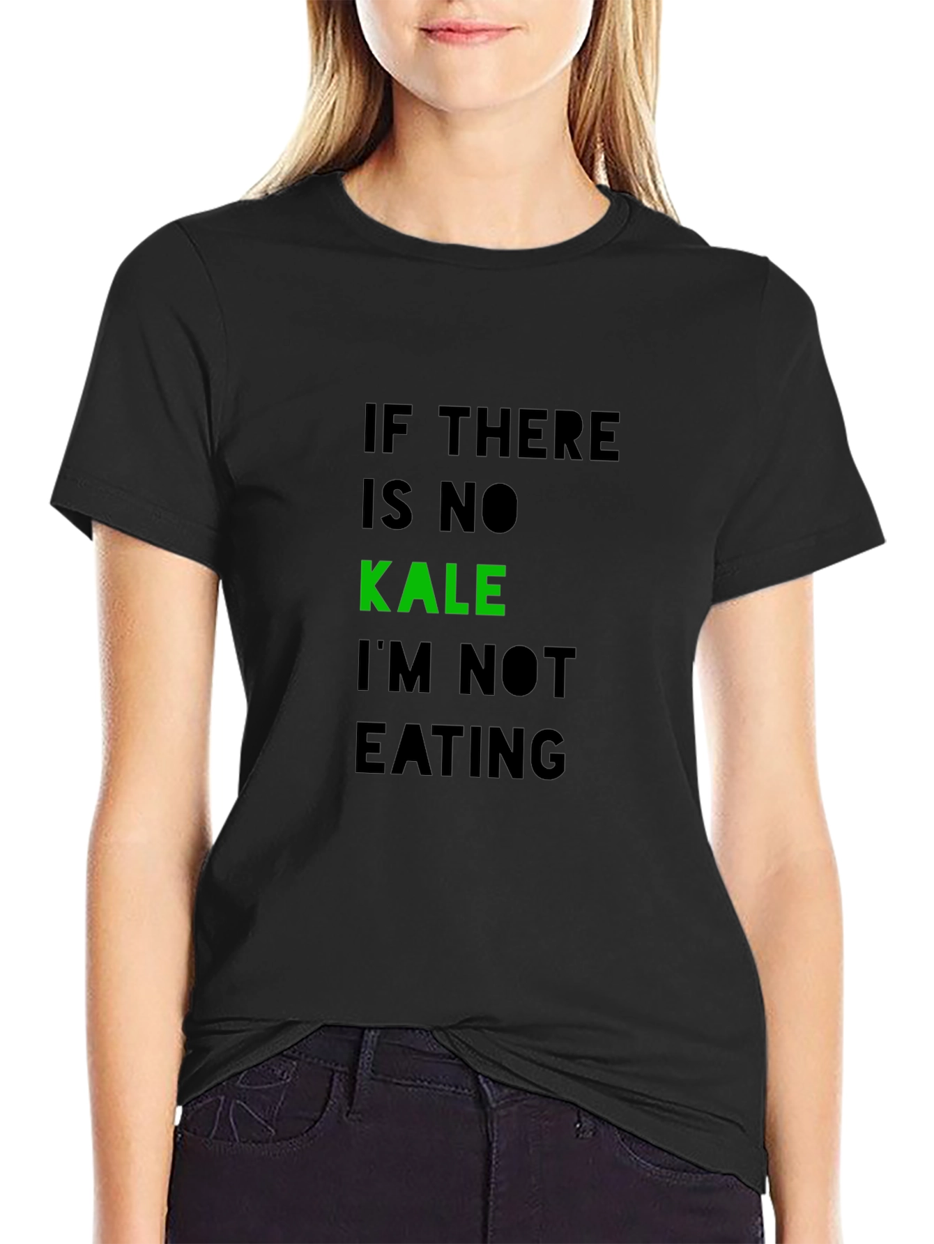 Kale Lover Black T-Shirt - Humorous Vegetarian Tee