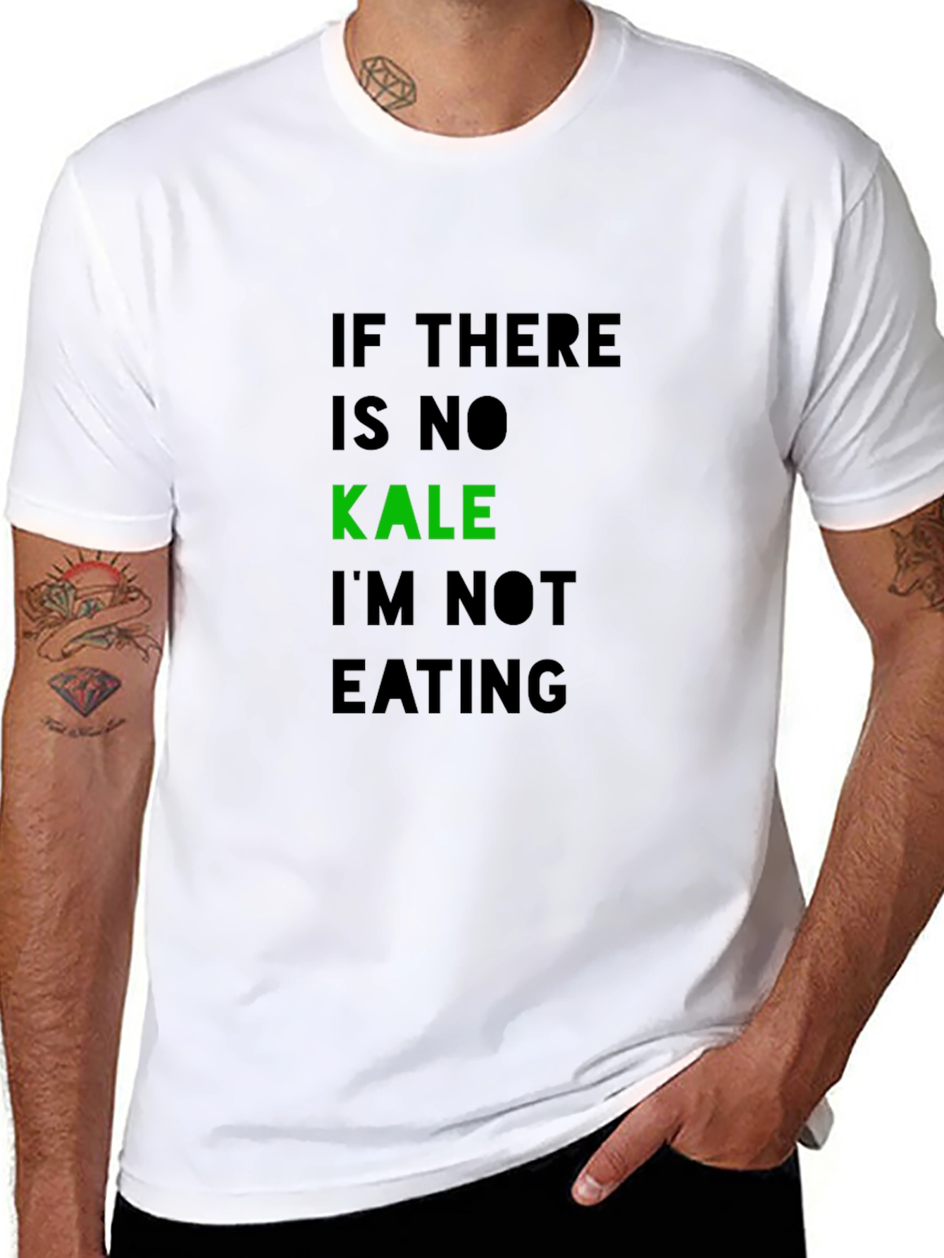 Kale Lover Black T-Shirt - Humorous Vegetarian Tee